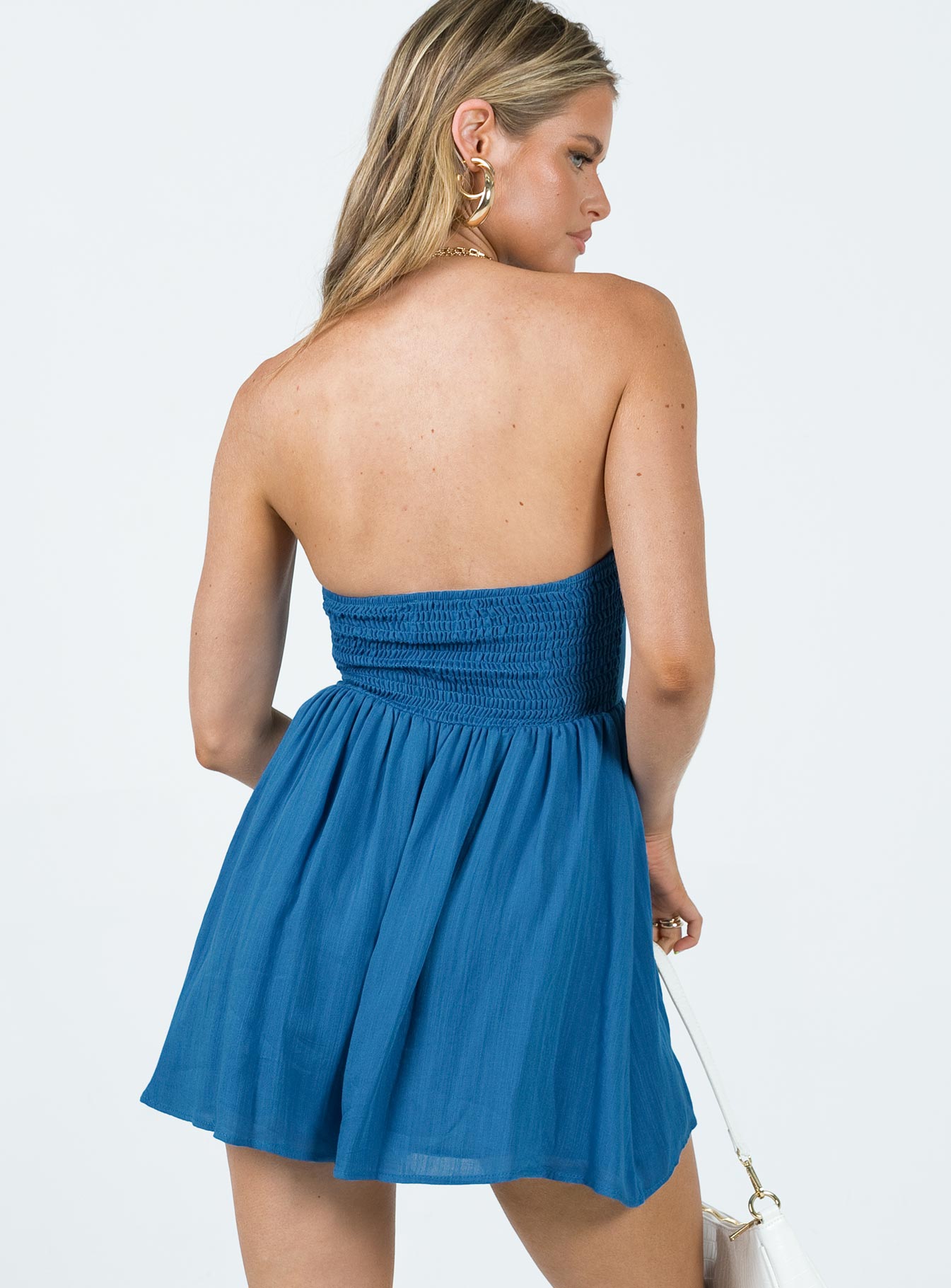 Beau Strapless Romper Blue - Image 5