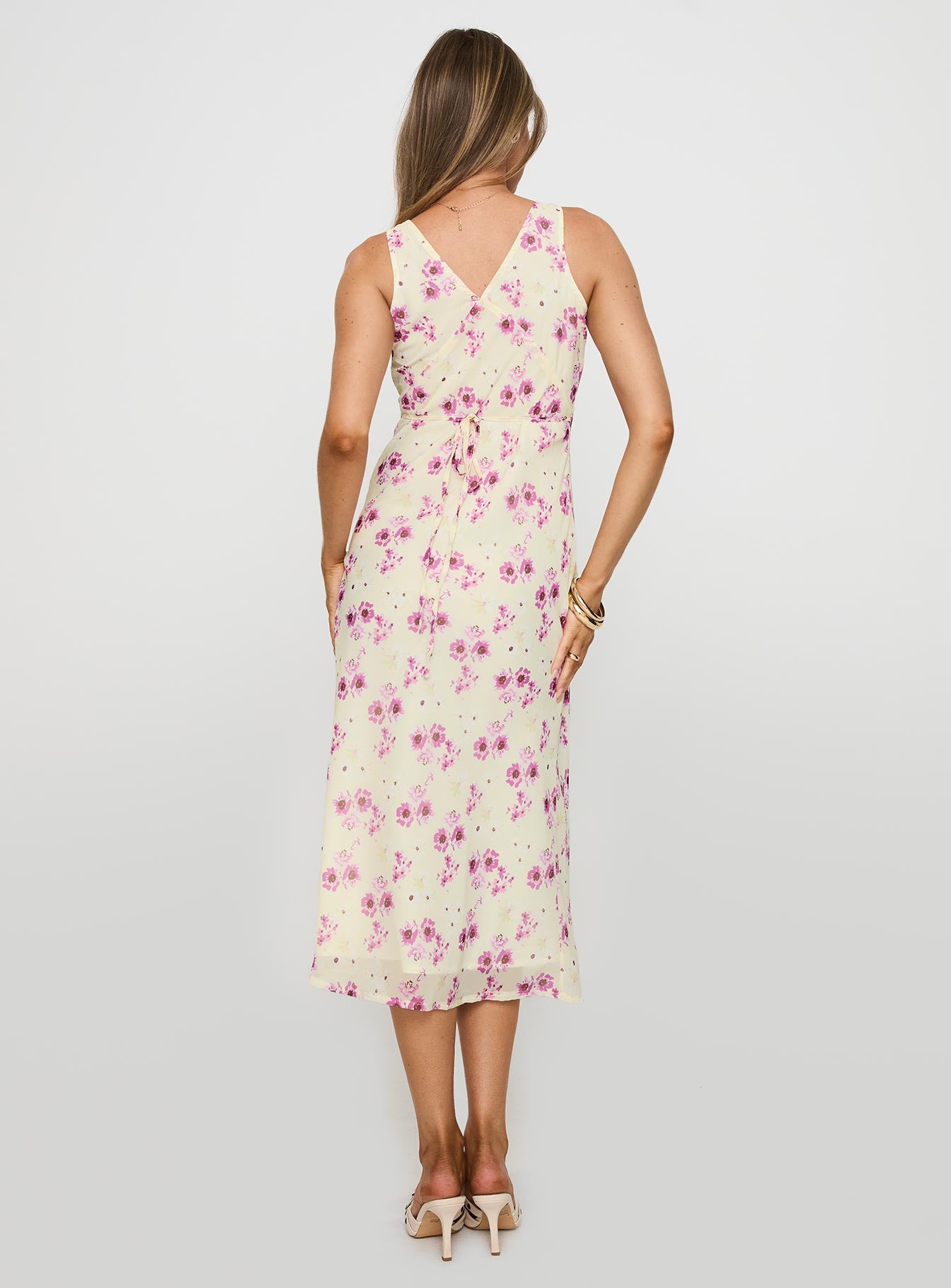 Nellie Midi Dress Yellow Floral - Image 5