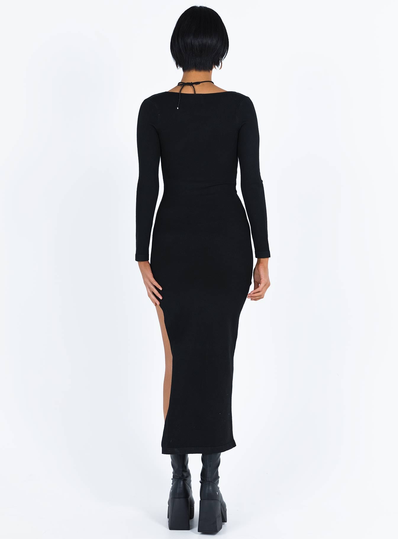 Marple Cut Out Maxi Dress Black - Image 4