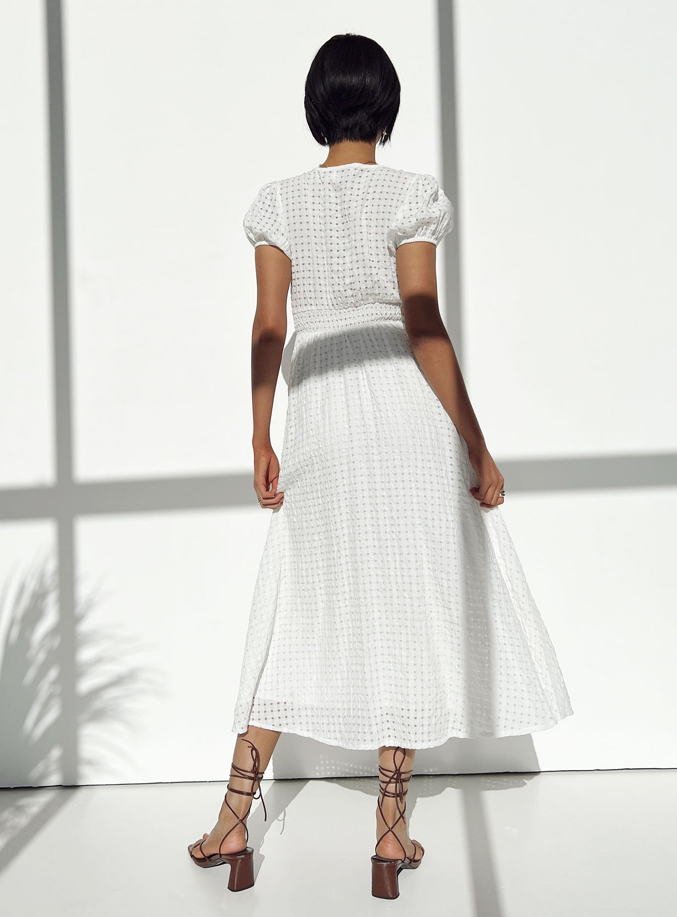 Attal Midi Dress White - Image 4