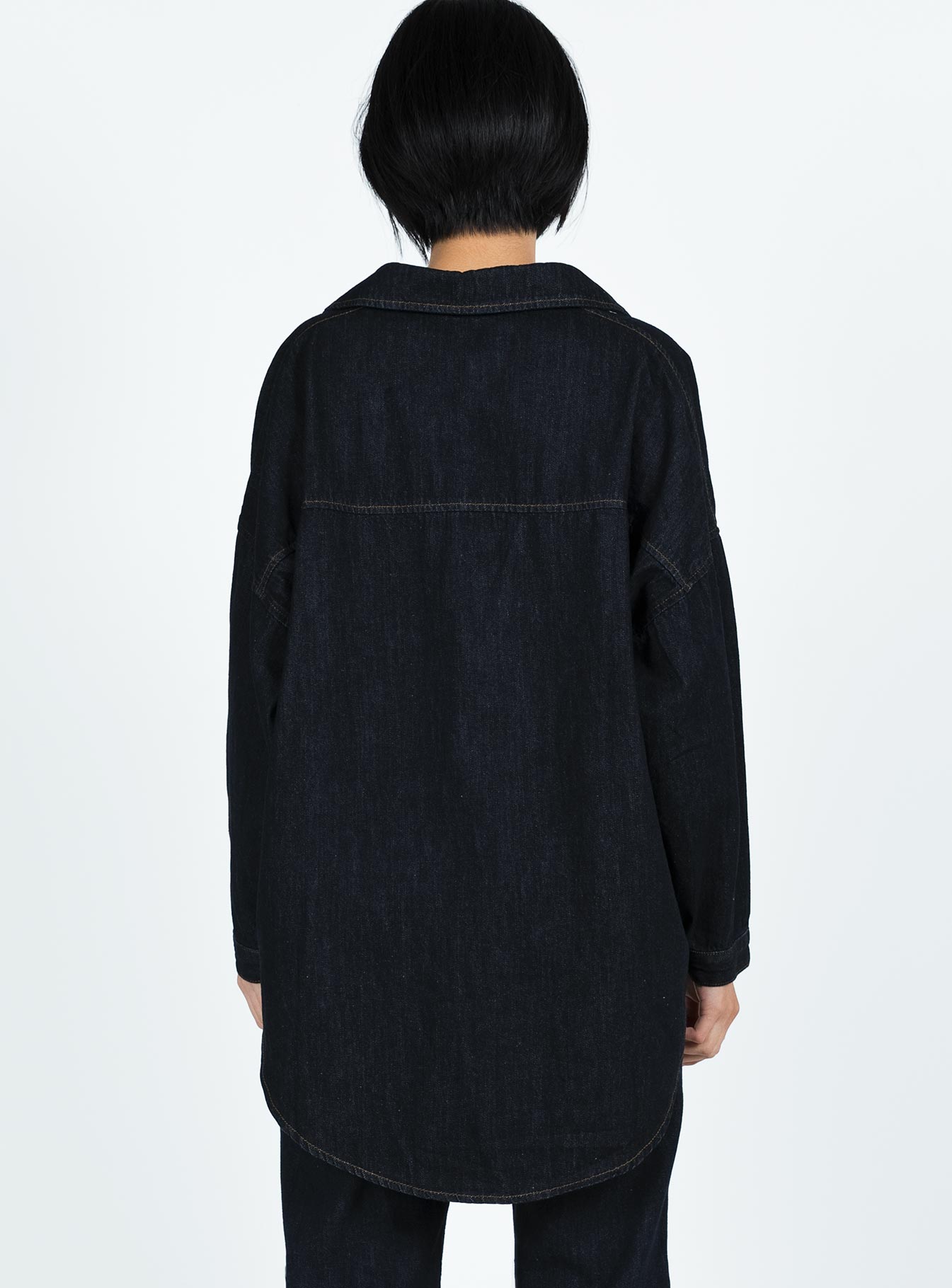 Nyc Boyfriend Shirt Dark Denim - Image 5