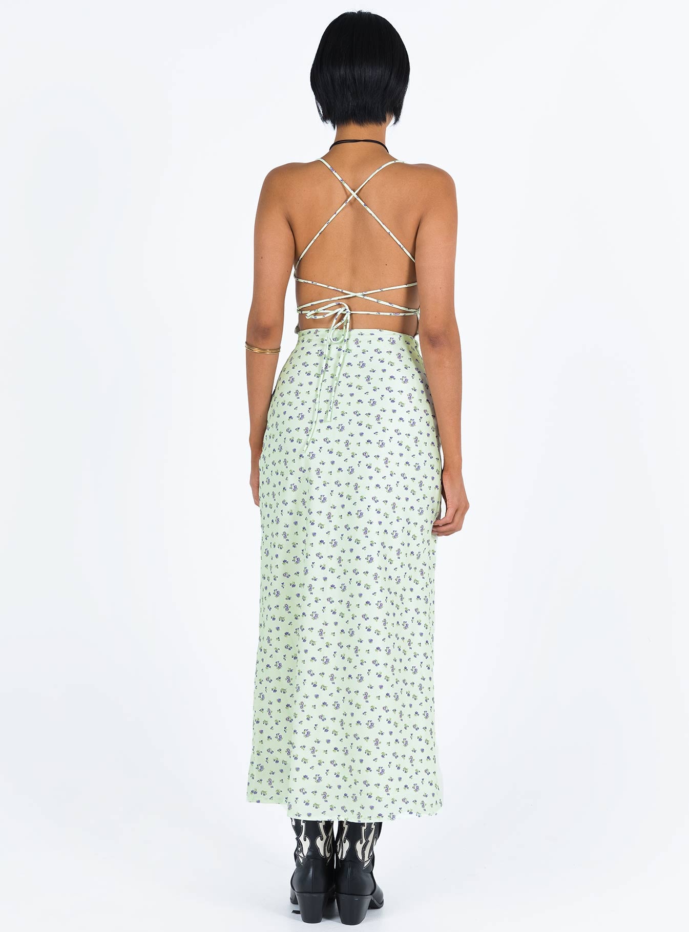 Malabar Maxi Dress Mint / Floral - Image 5
