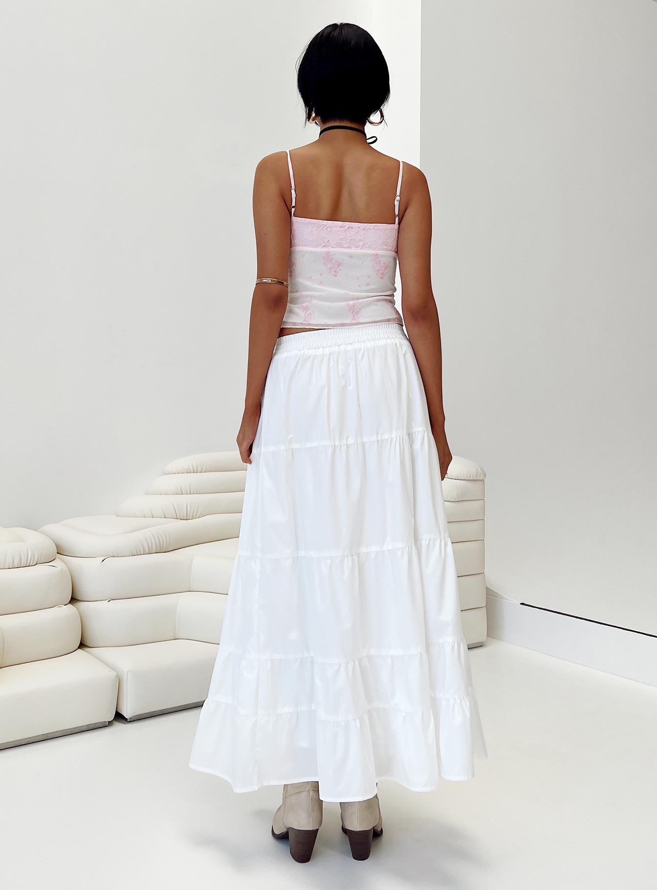 Garden Party Maxi Skirt White - Image 5