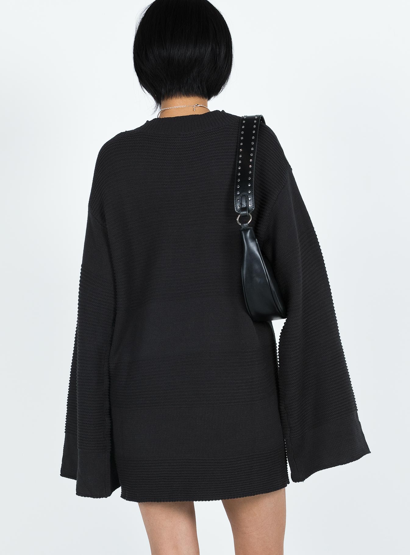 Cheyenne Knit Sweater Dress Black - Image 5