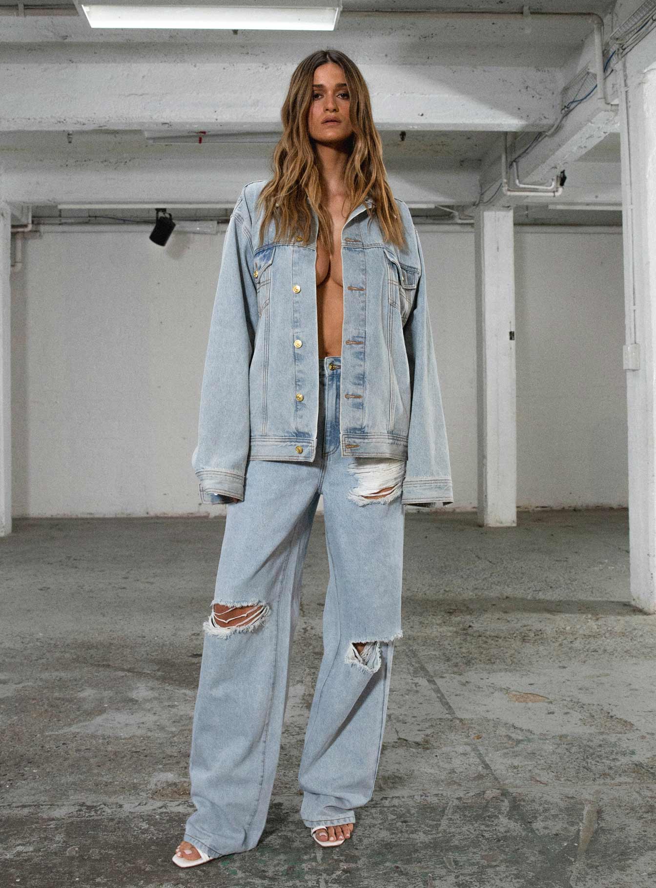 JGR & STN Coyote Wide Leg Jean Vintage Indigo - Image 4