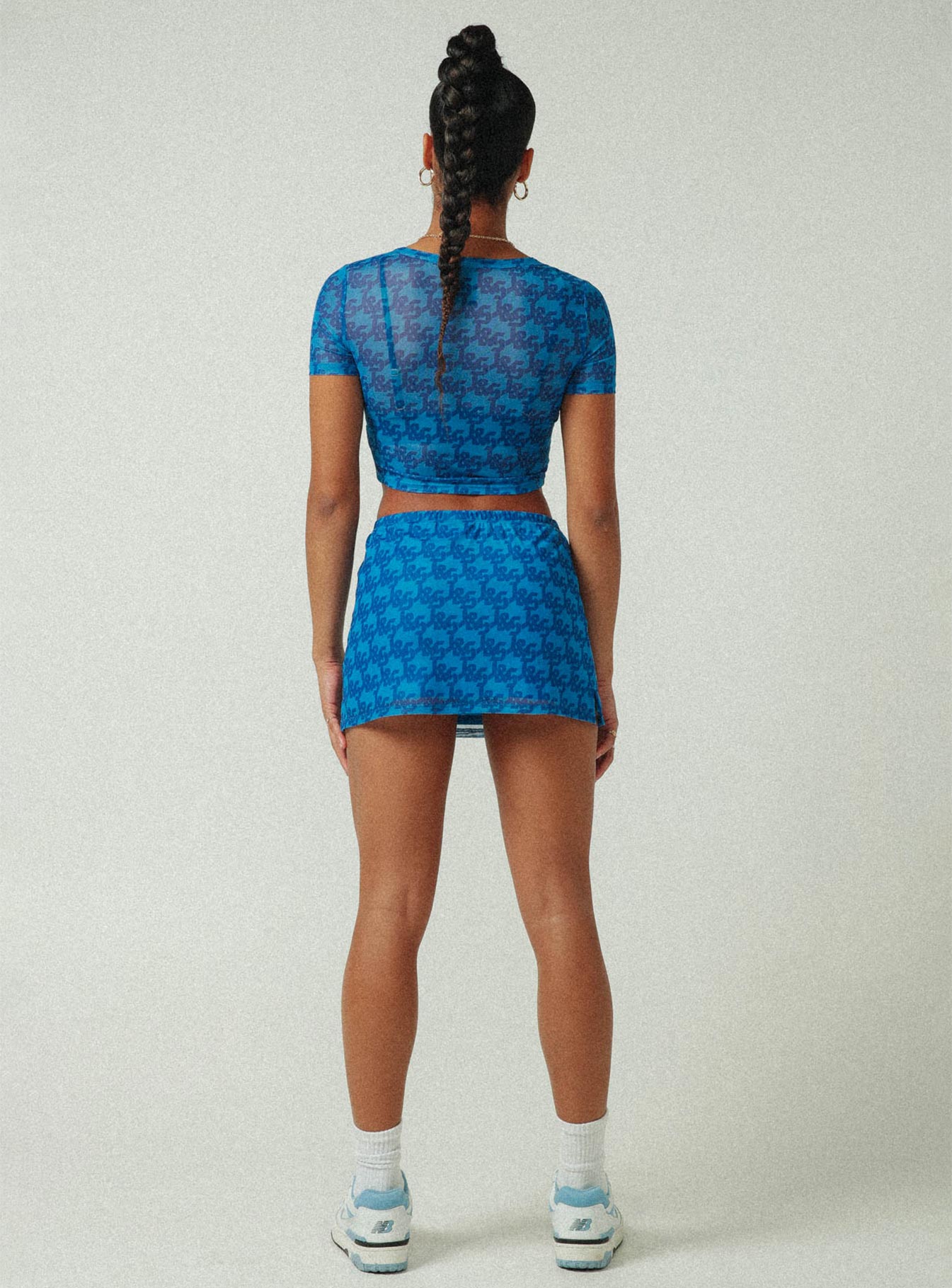JGR & STN Cassie Micro Skirt Blue - Image 6