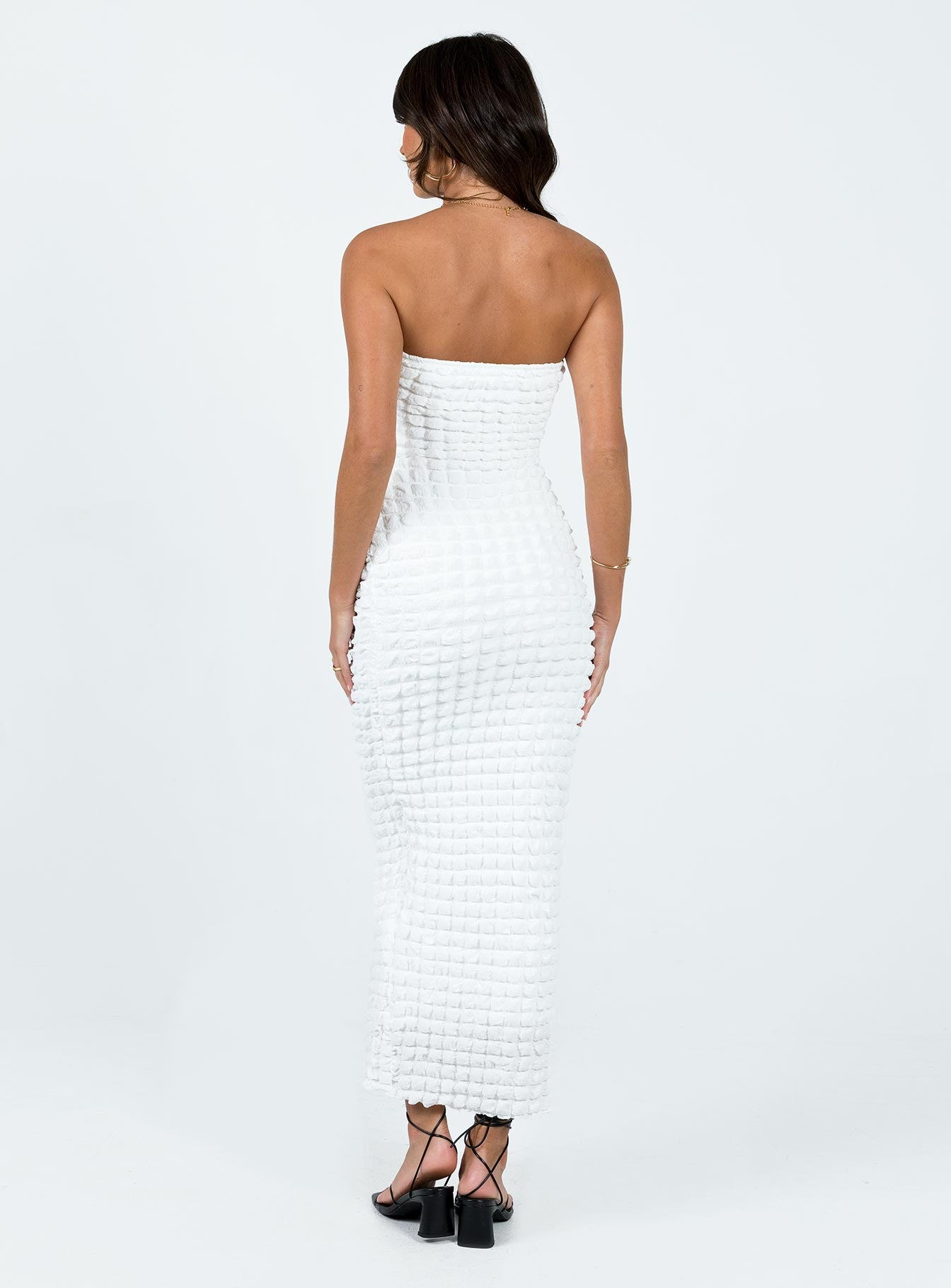Kendrick Strapless Maxi Dress White - Image 5