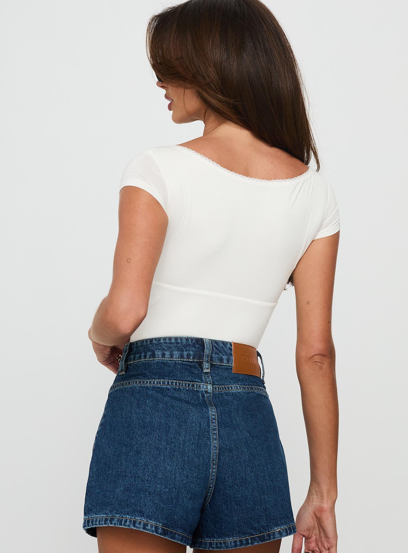 Loveydove Short Sleeve Bodysuit White - Image 5