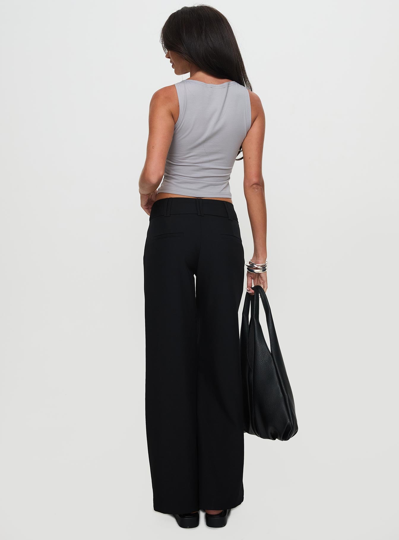 Two Lovers Low Rise Pants Black - Image 5