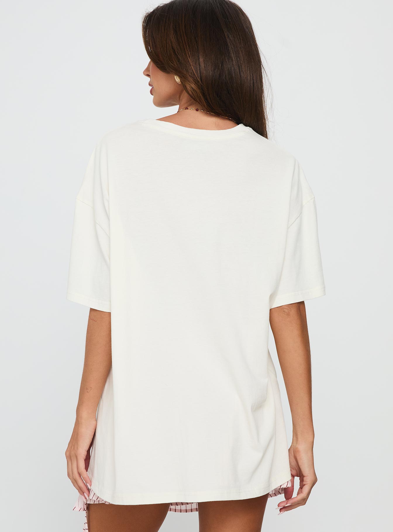 Lassie Girl Oversized Graphic Top Cream - Image 4