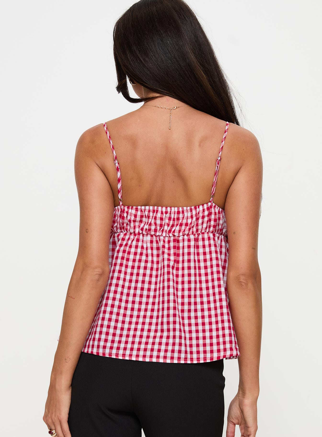 Mirabellah Frill Top Red Gingham - Image 4