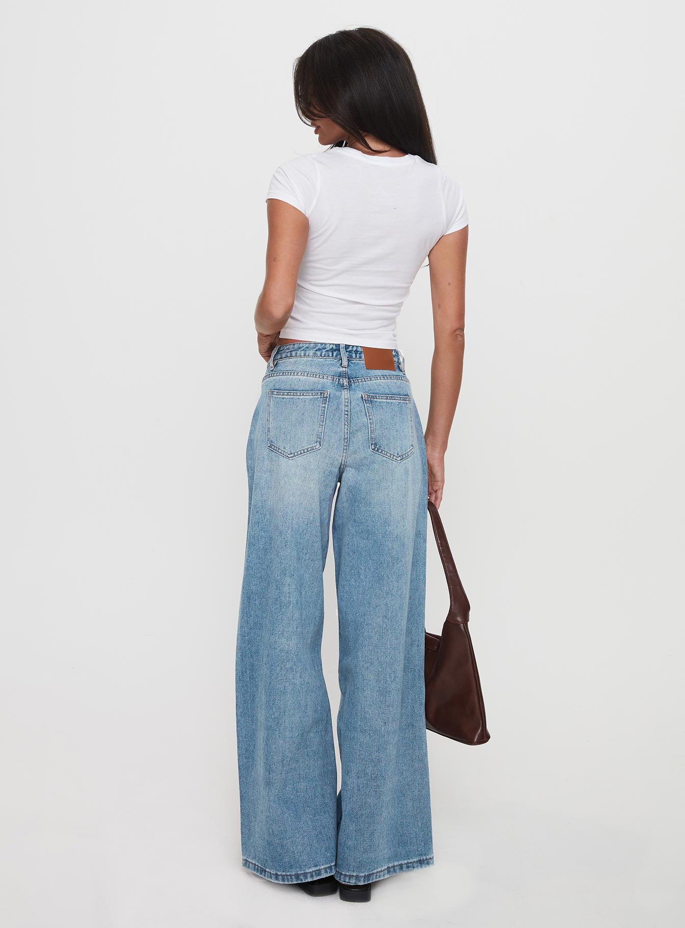 Ringer Low Rise Wide Leg Jeans Blue - Image 5