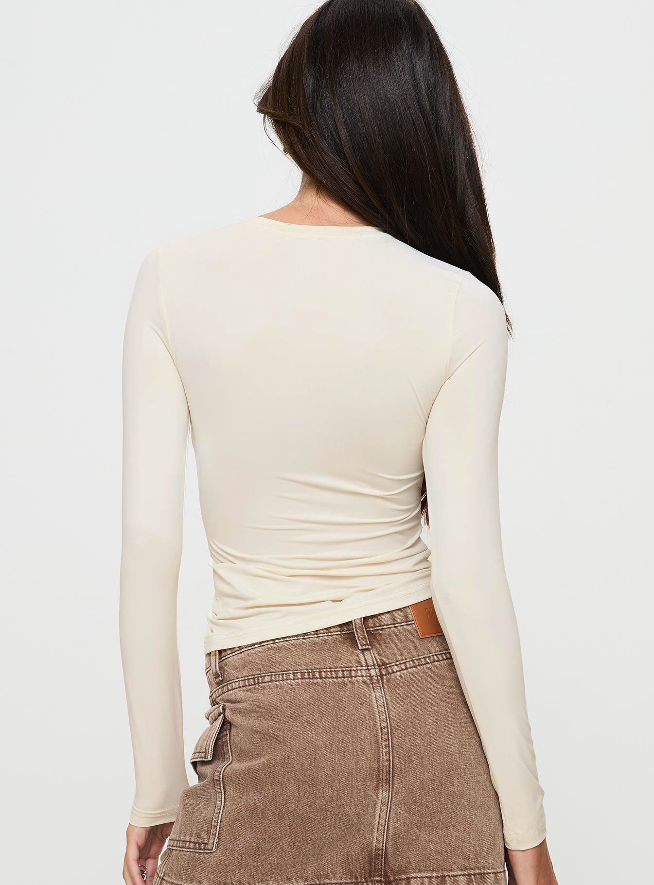 Arnim Long Sleeve Top Cream - Image 5