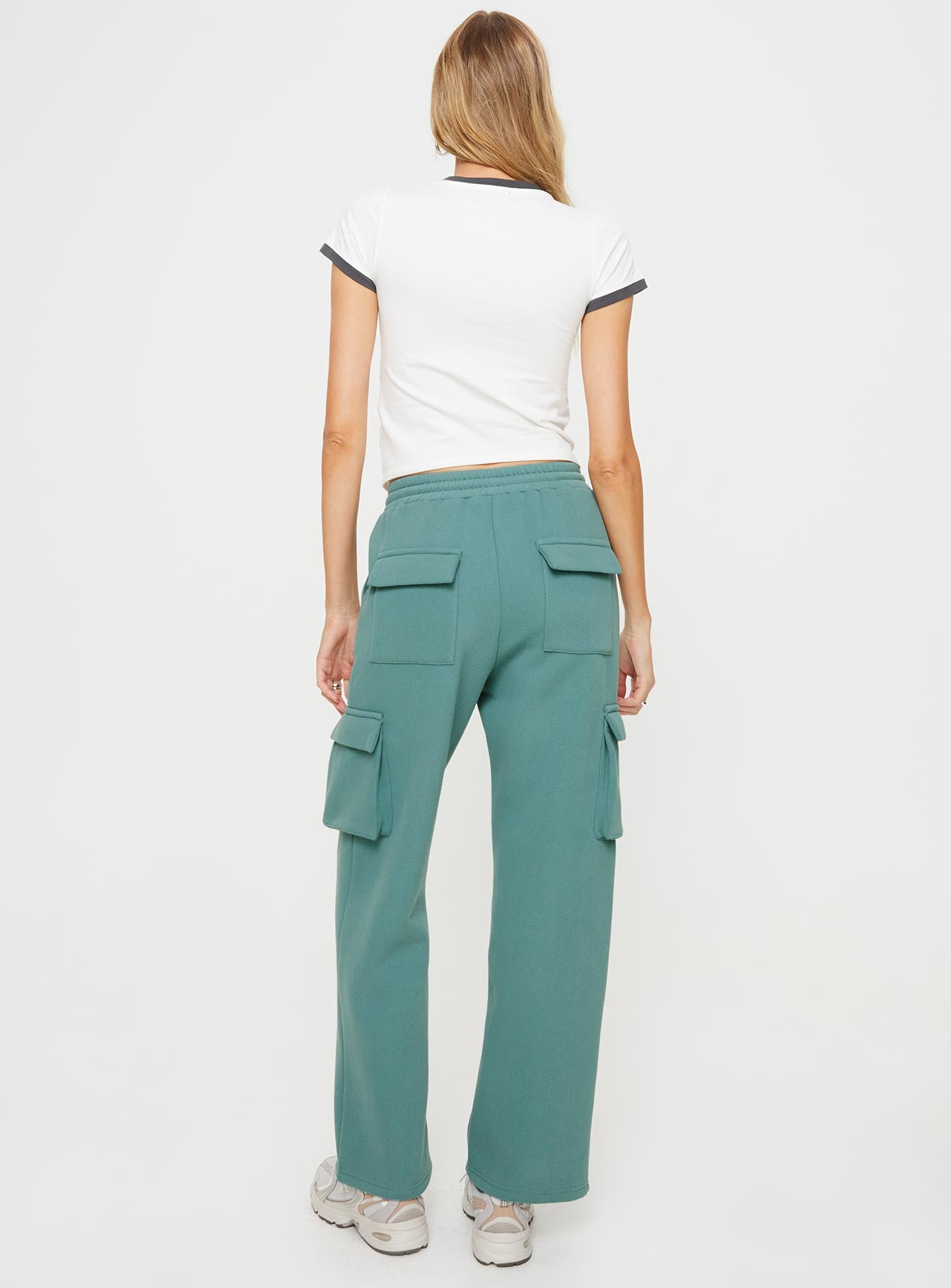 Hamner Cargo Track Pants Soft Sage - Image 4
