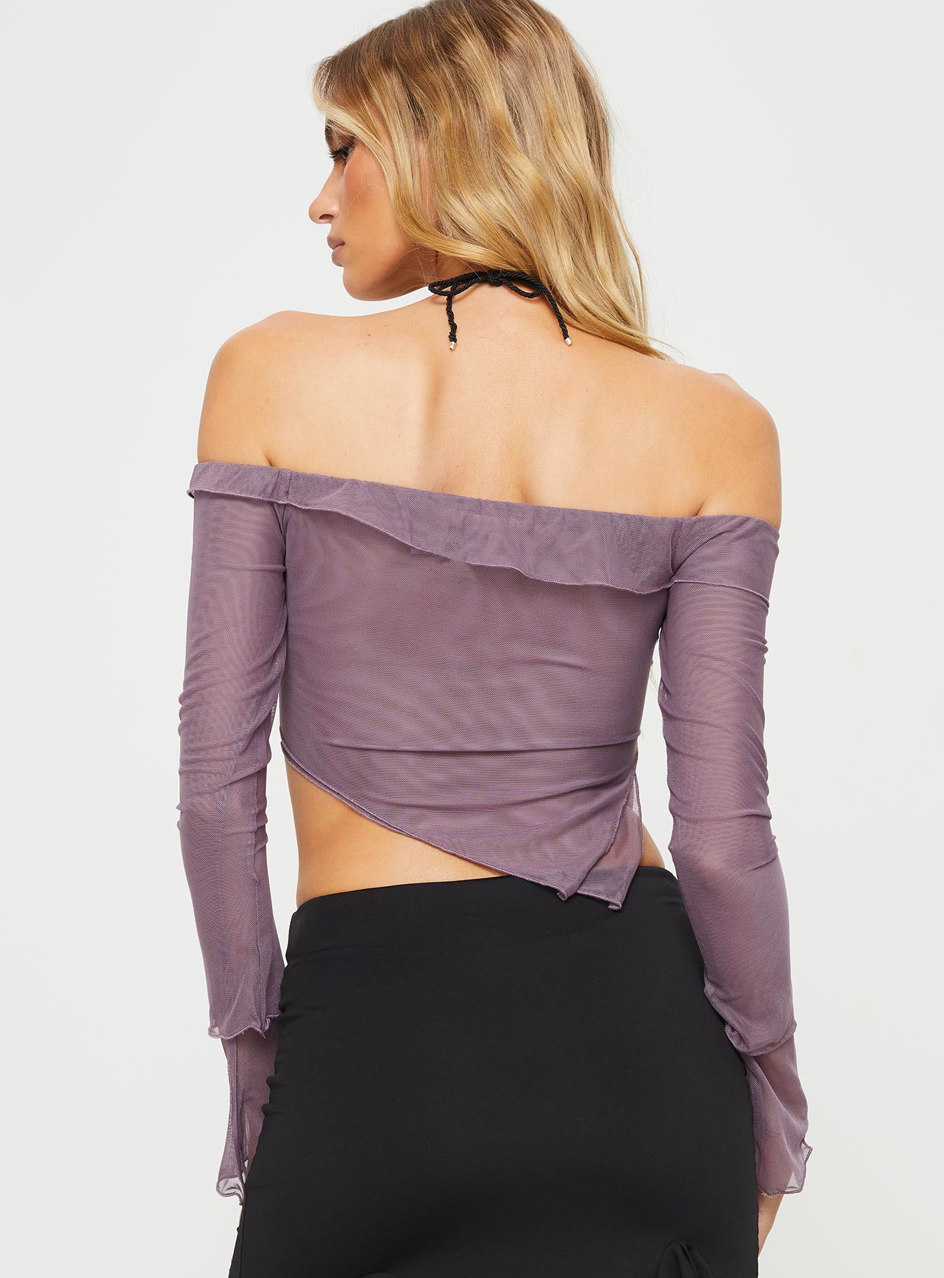 Vicini Off The Shoulder Top Purple - Image 4