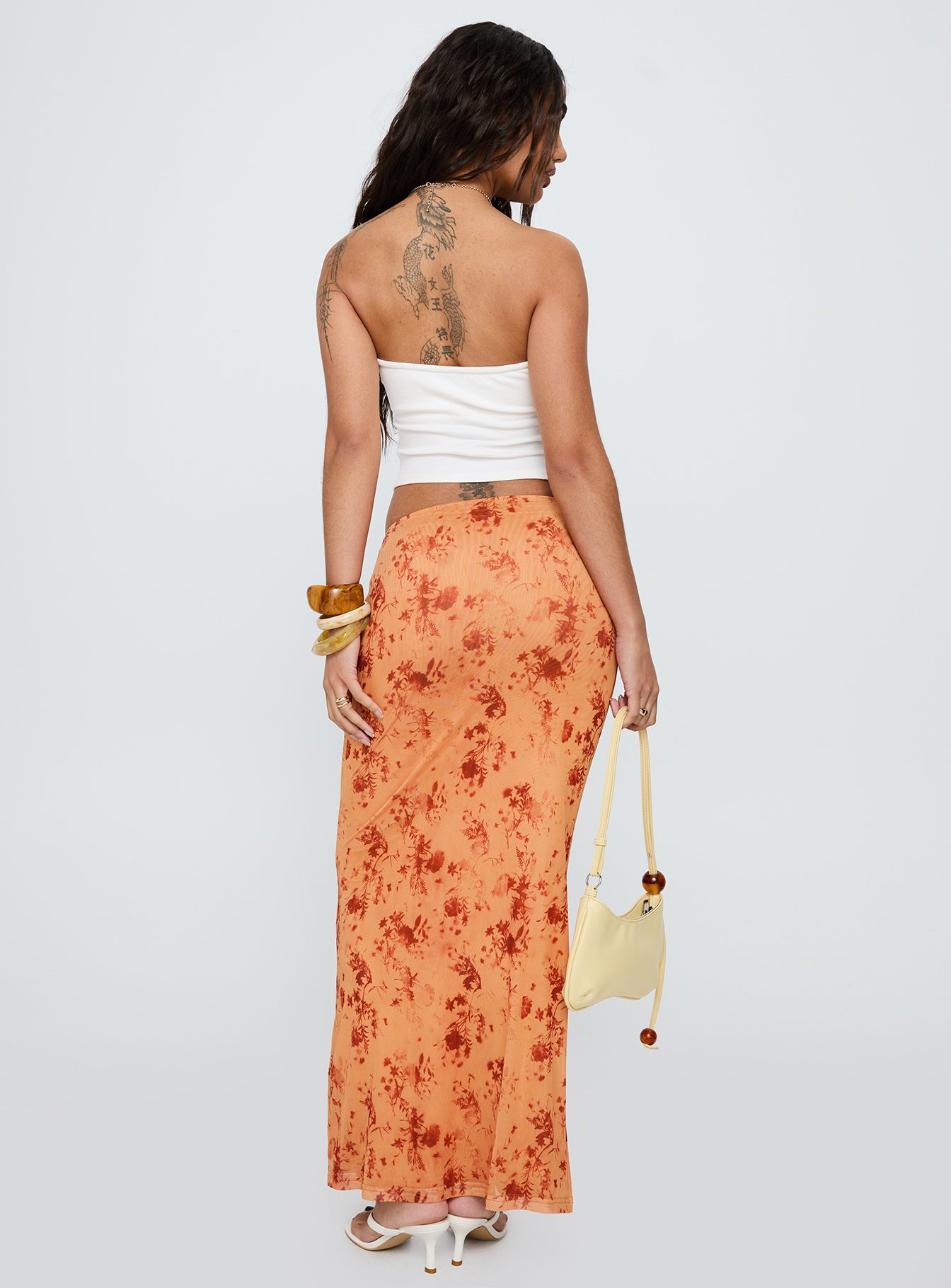 Shepherd Maxi Skirt Orange Multi - Image 4