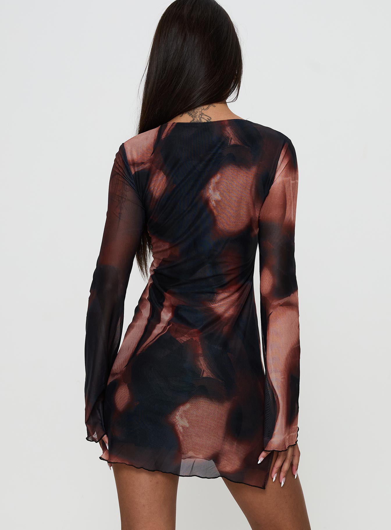 Nyxia Long Sleeve Mini Dress Multi - Image 5
