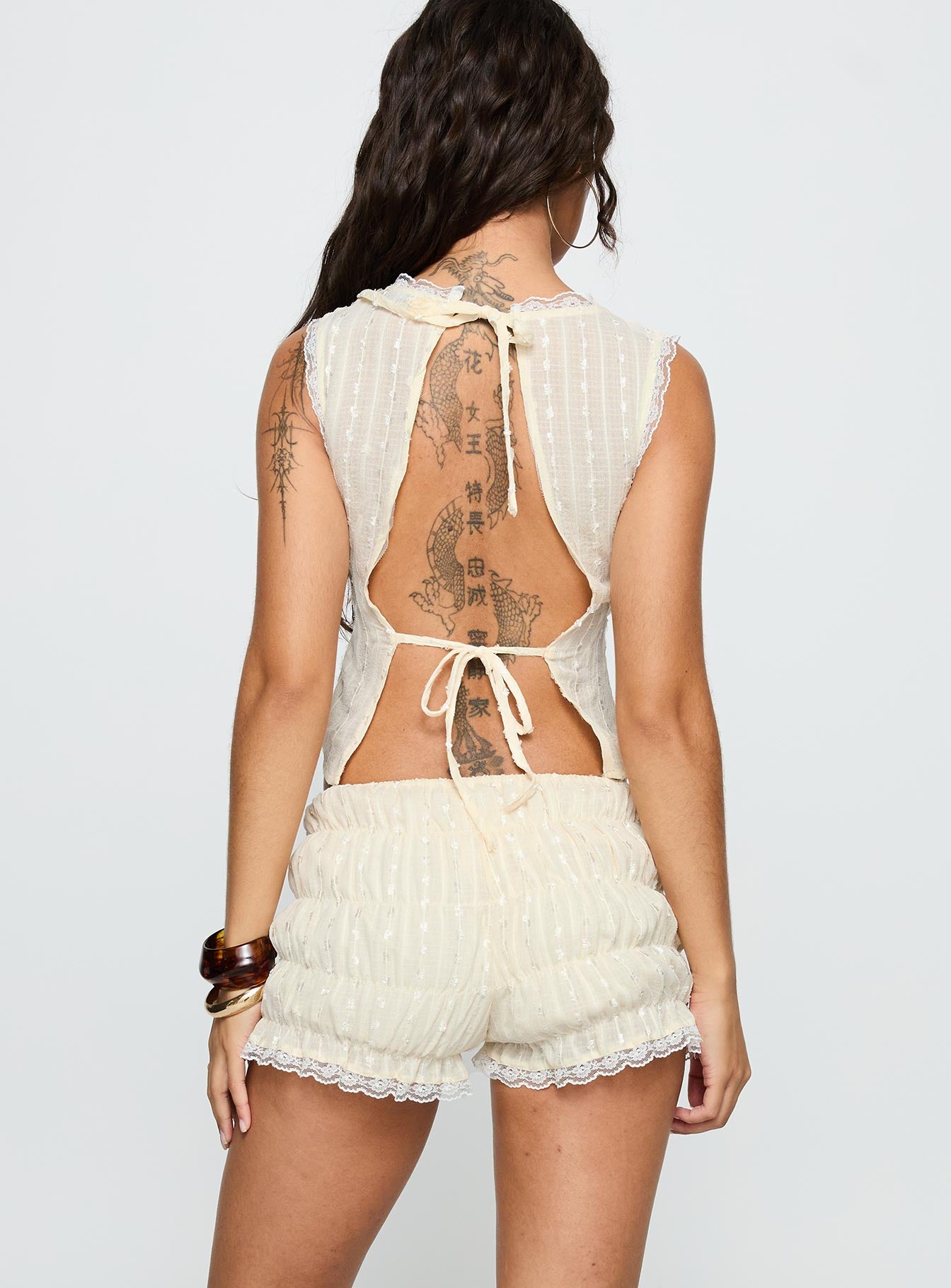 Golden Eclipse Backless Set Cream - Image 5