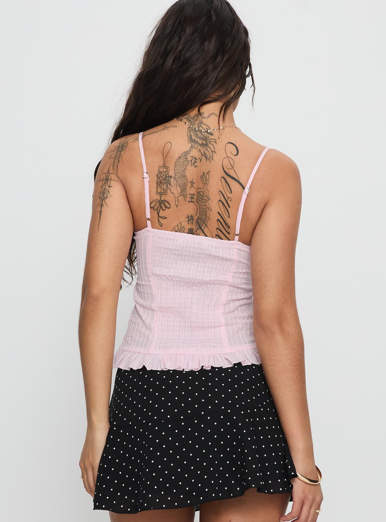 Composed Frill Cami Top Pink - Image 4