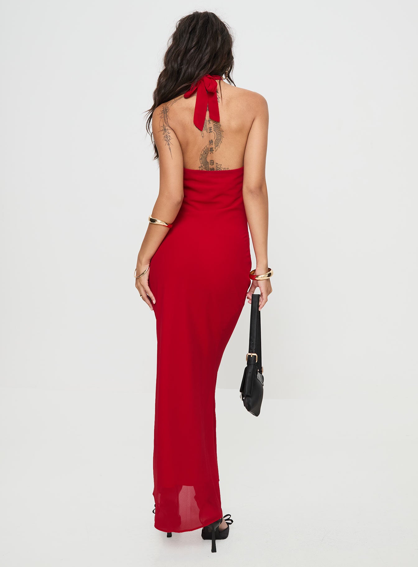 Abriela Maxi Dress Red - Image 5