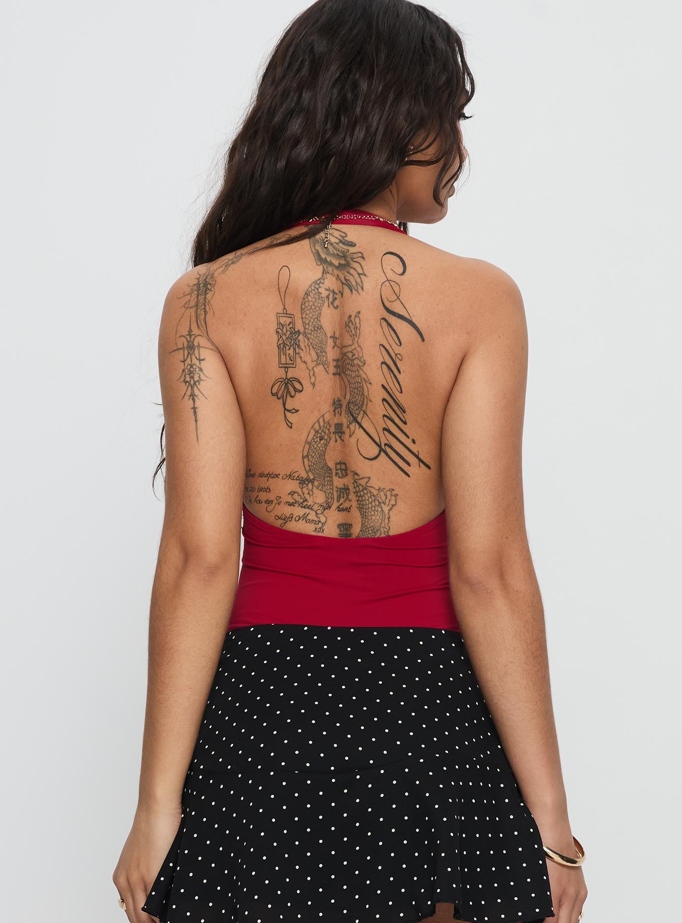 Sugarberry Cut Out Bodysuit Red - Image 5