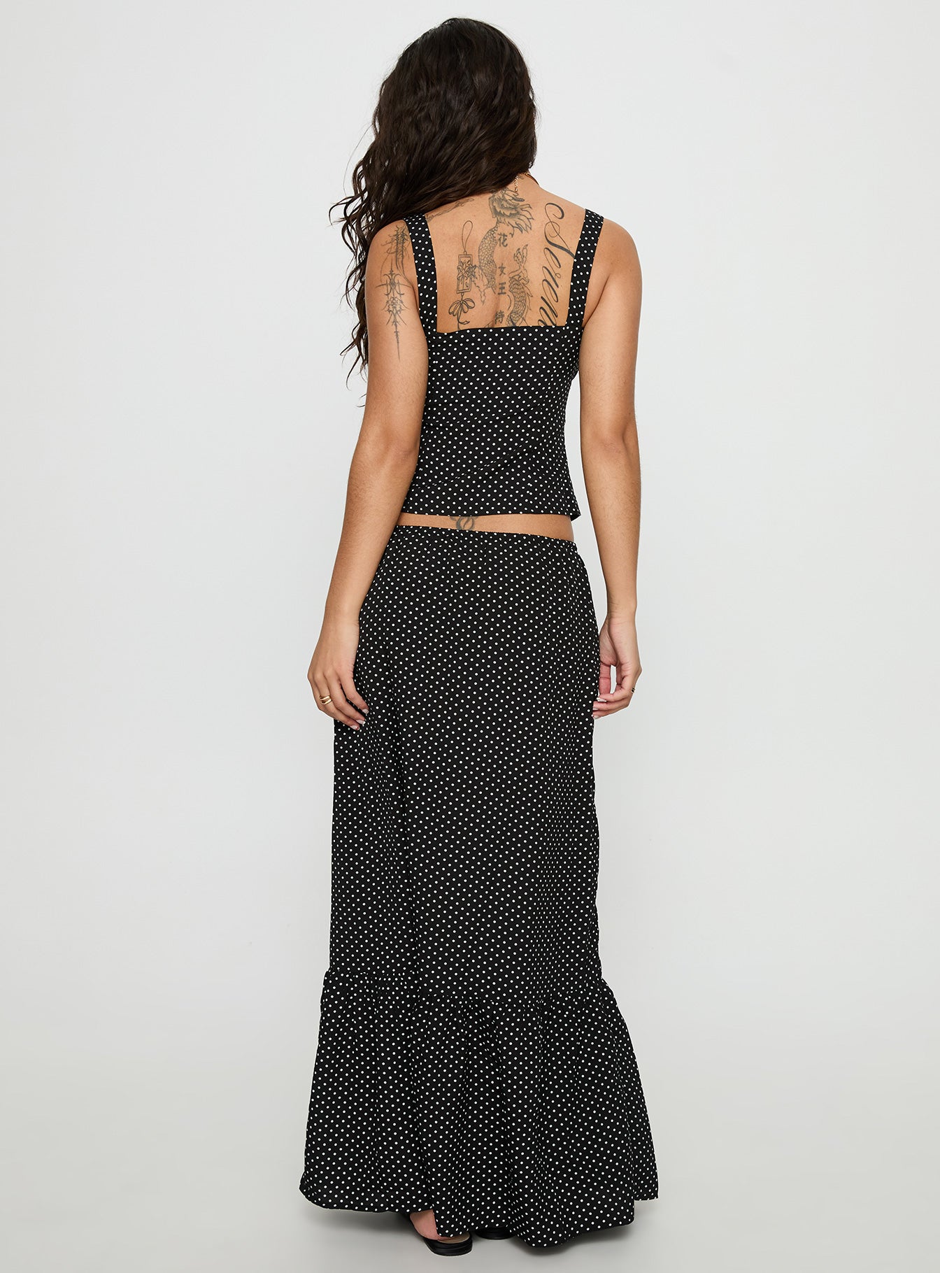 Modern Girl Maxi Skirt Black / Polka Dot - Image 5