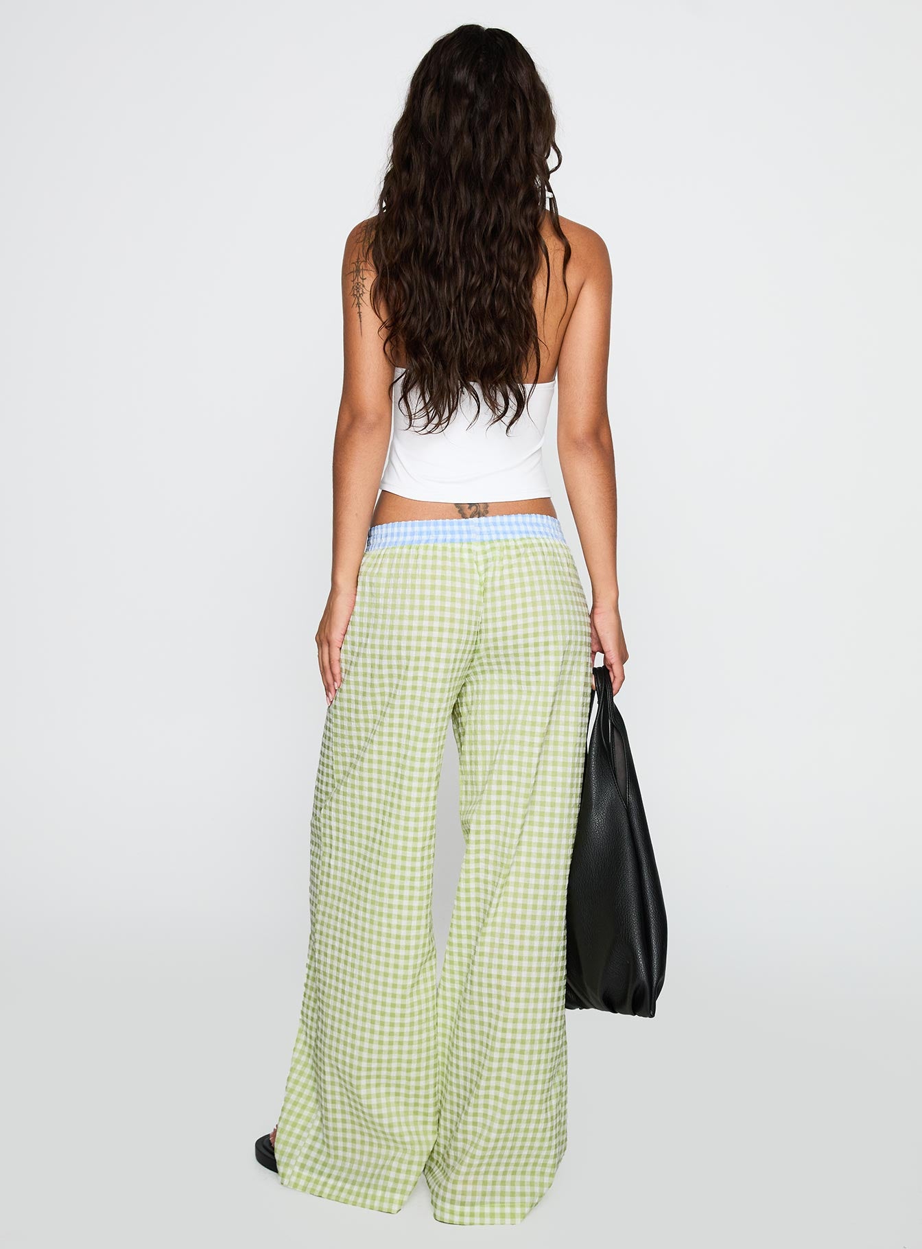 Neevie Wide Leg Pants Green - Image 4