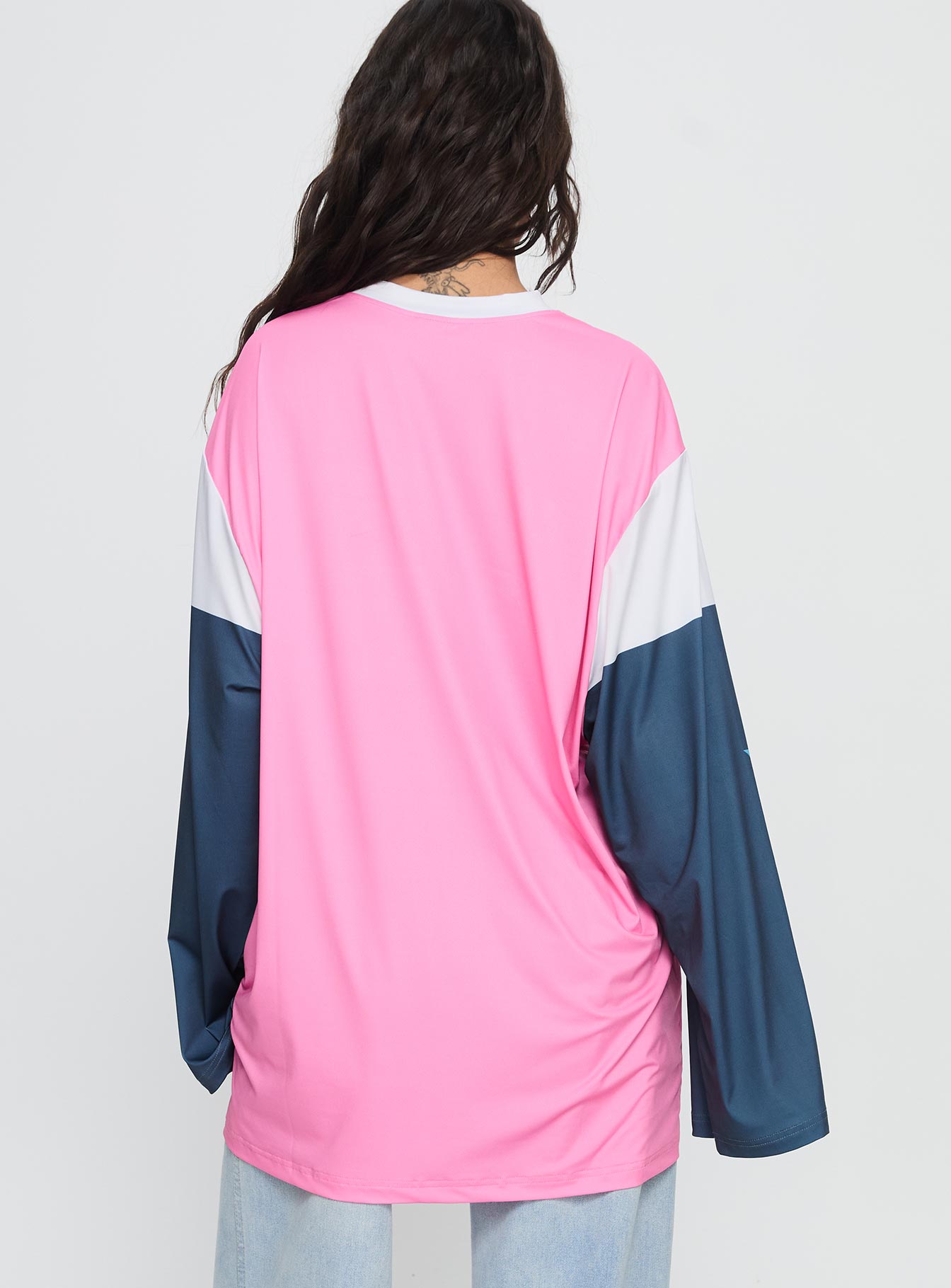 Revival Moto Long Sleeve Jersey Top Pink - Image 4