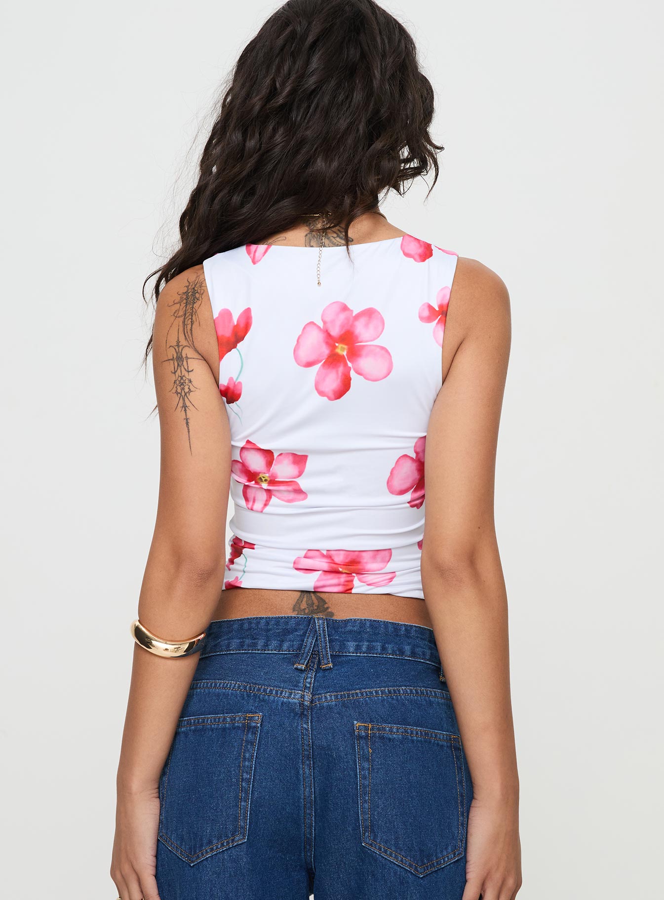 Back In Time Top White Floral - Image 5