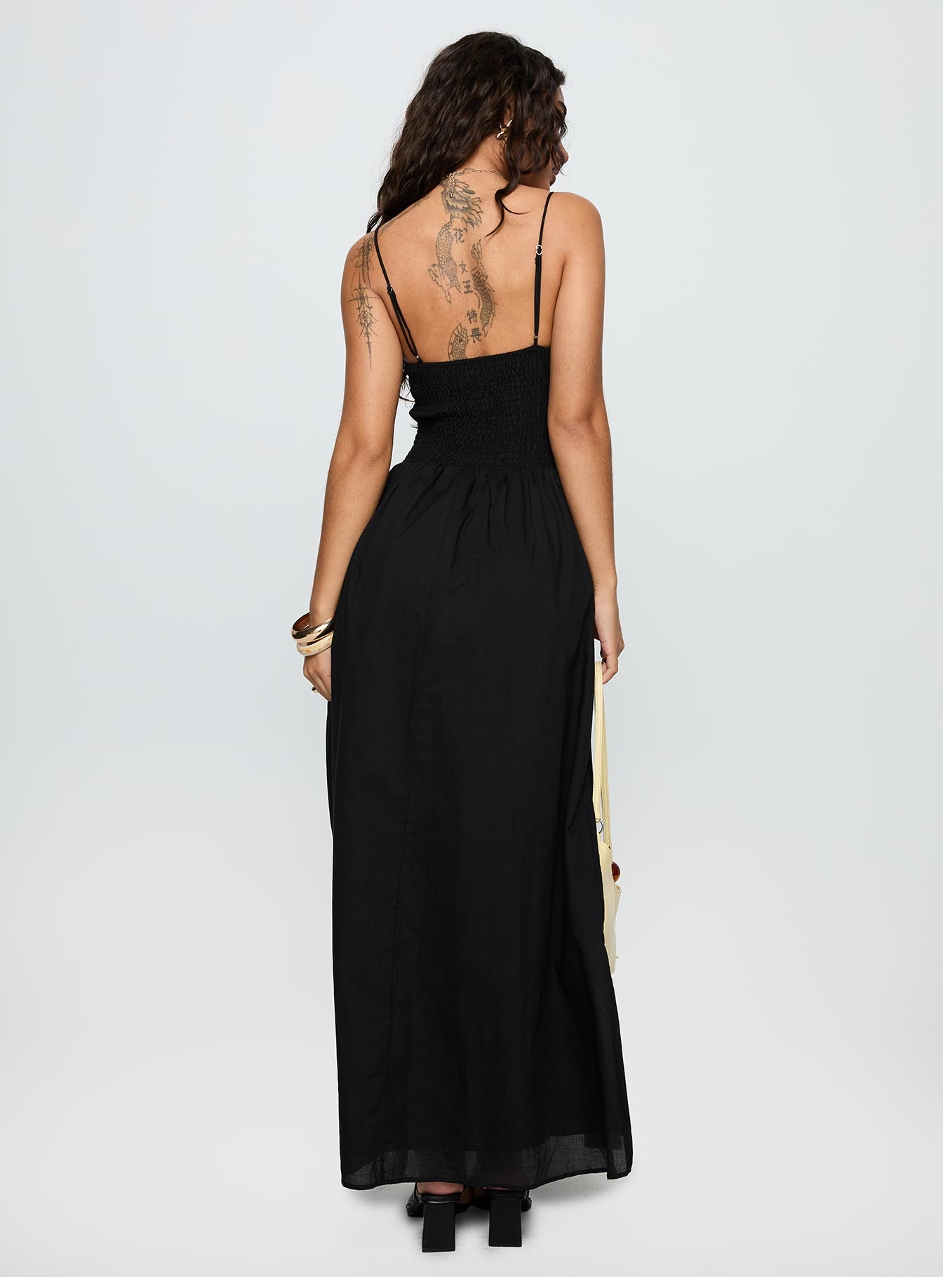 Carys Maxi Dress Black - Image 4
