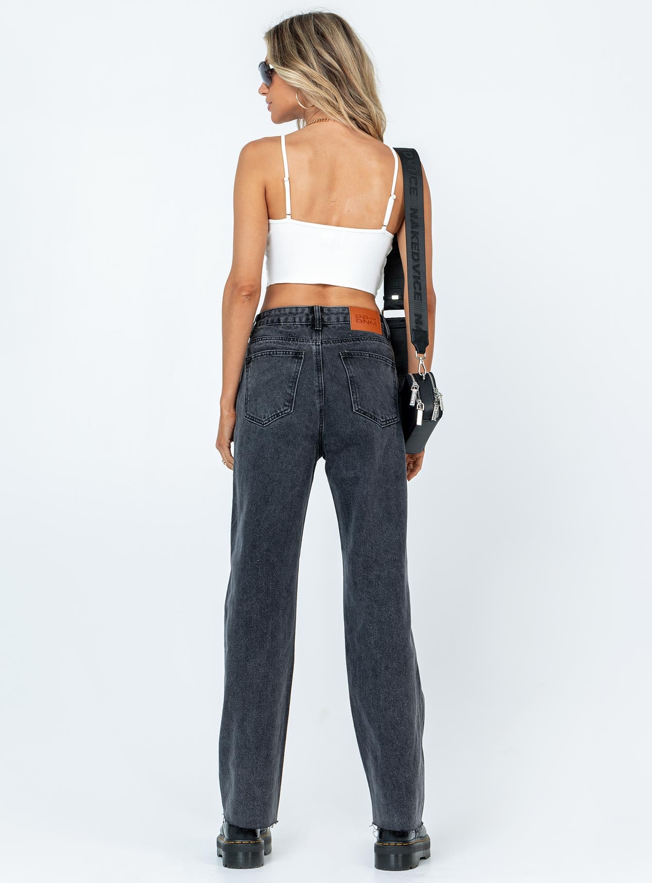 Arlington High Rise Straight Leg Denim Jeans Black - Image 4