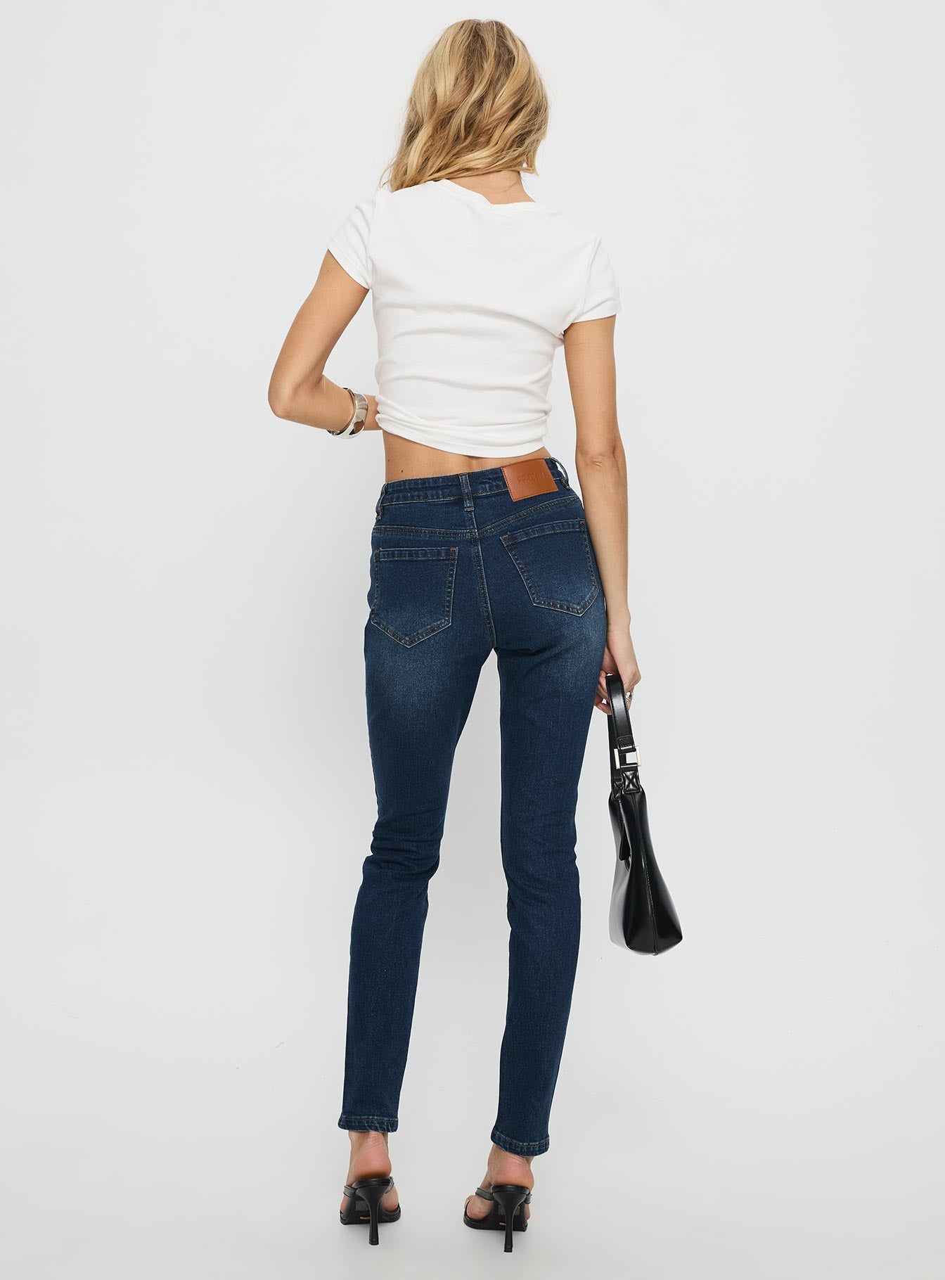 Illyssa Mid Rise Skinny Jeans Mid Blue Wash - Image 5