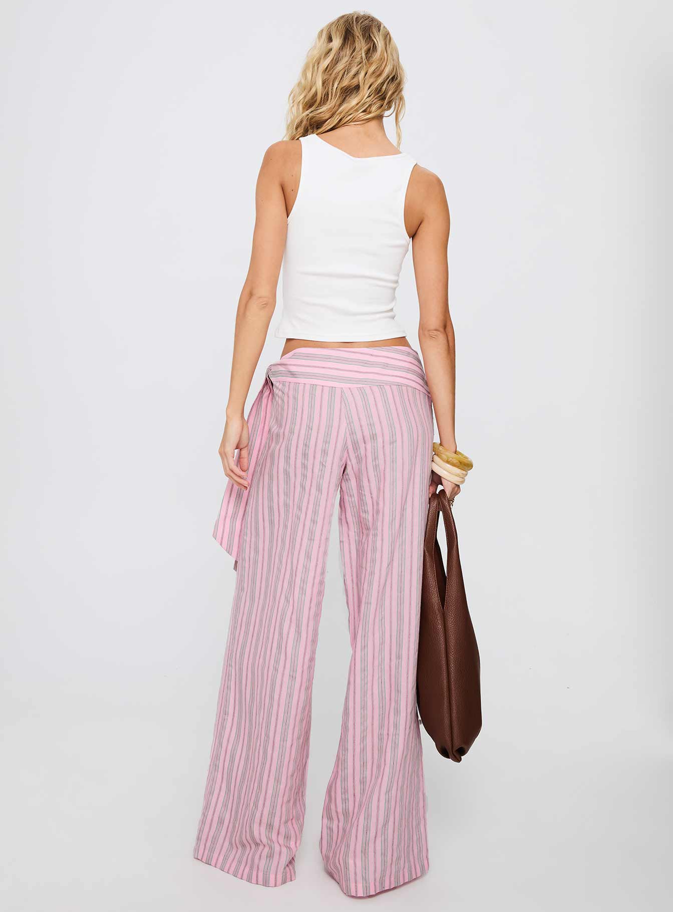 Wave Dancer Tie Pant Pink Stripe - Image 5