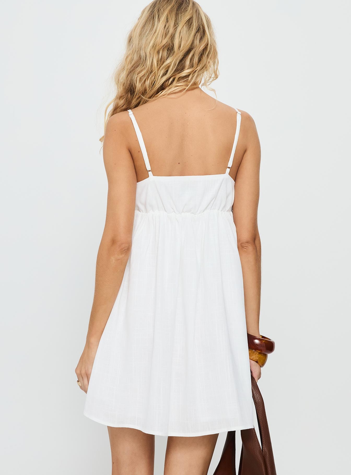 Beabado Beaded Mini Dress White - Image 5