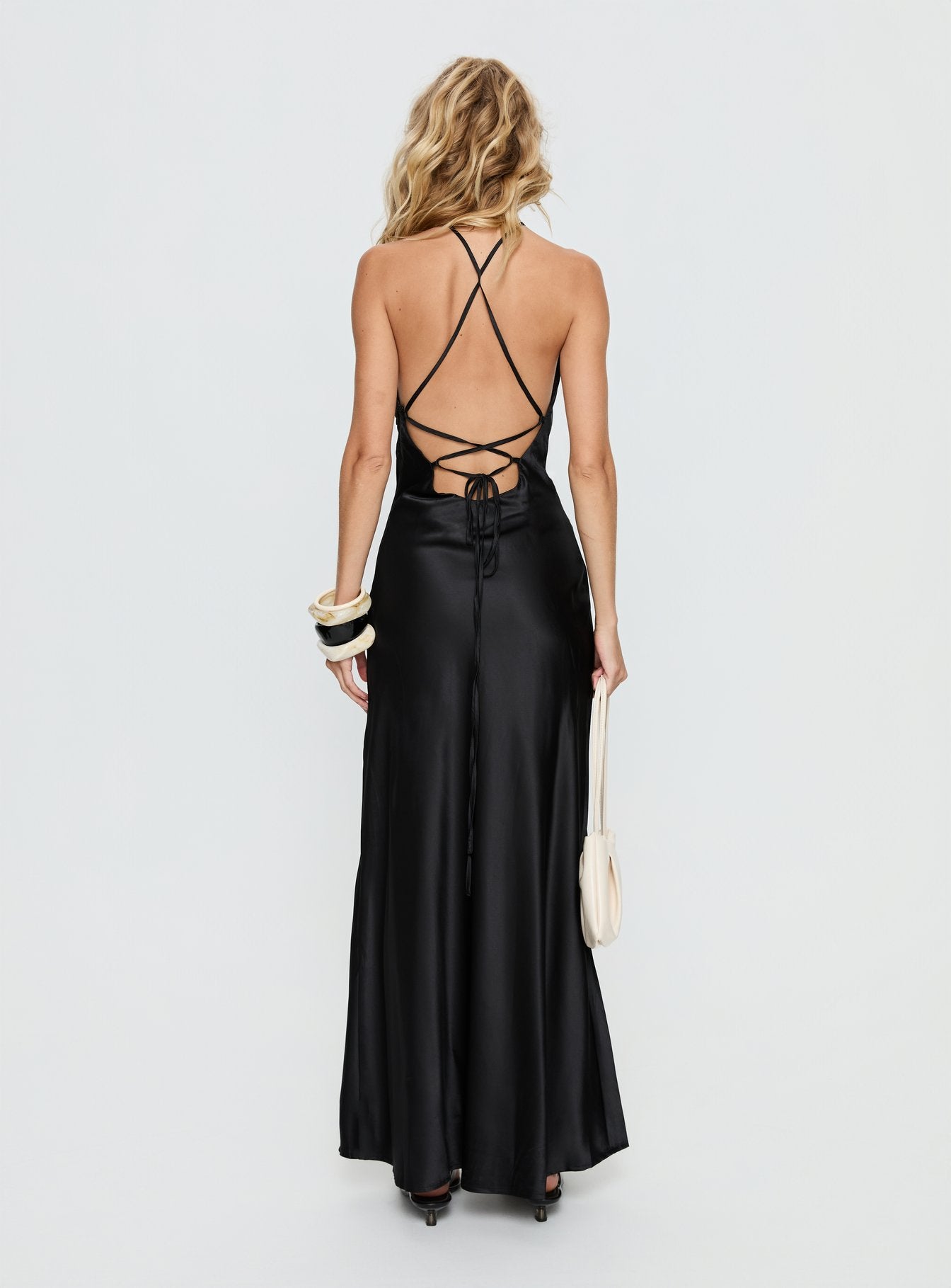 Paradox Cowl Maxi Dress Black - Image 4