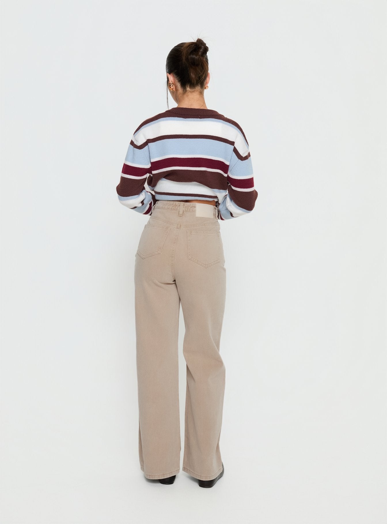 Nicolo High Rise Straight Leg Jeans Concrete - Image 4