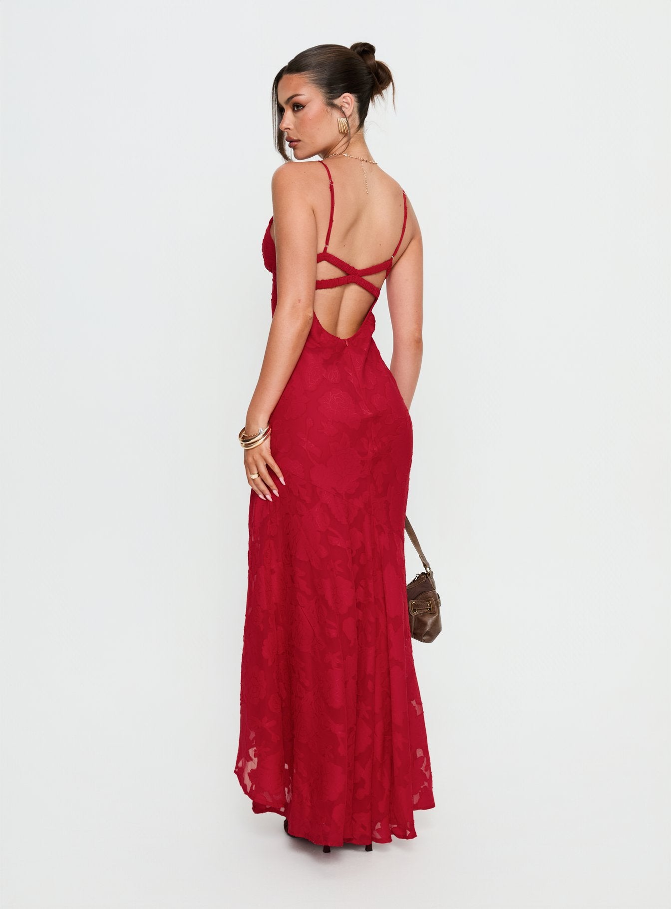 Cyrene Maxi Dress Red - Image 5