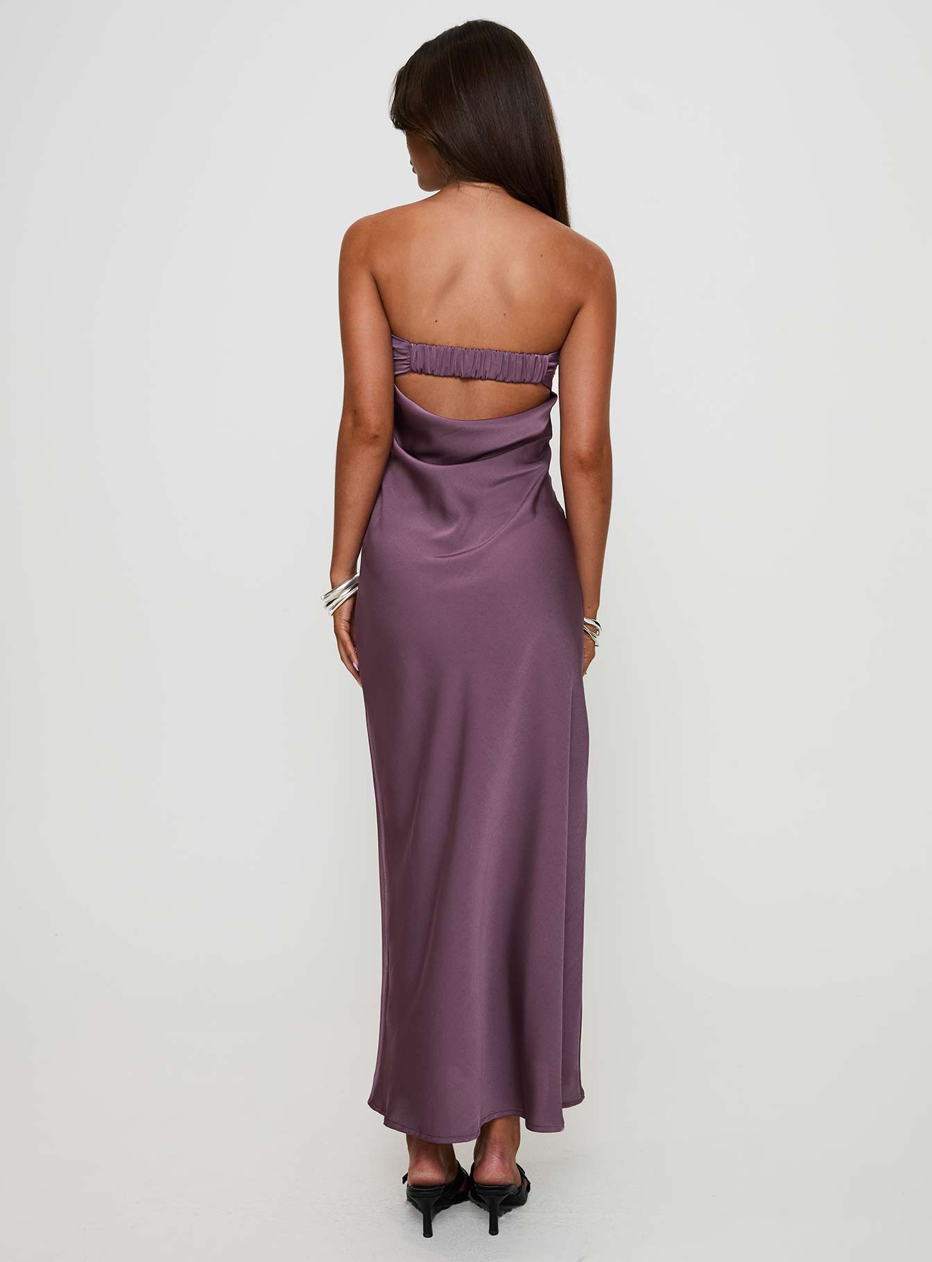 Maryska Strapless Maxi Dress Purple - Image 5