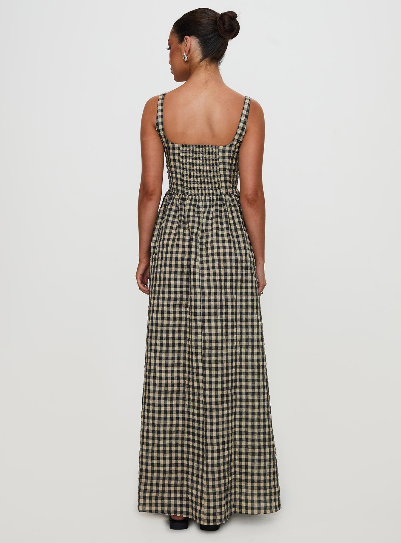 Cartmel Check Maxi Dress Black / Cream - Image 8