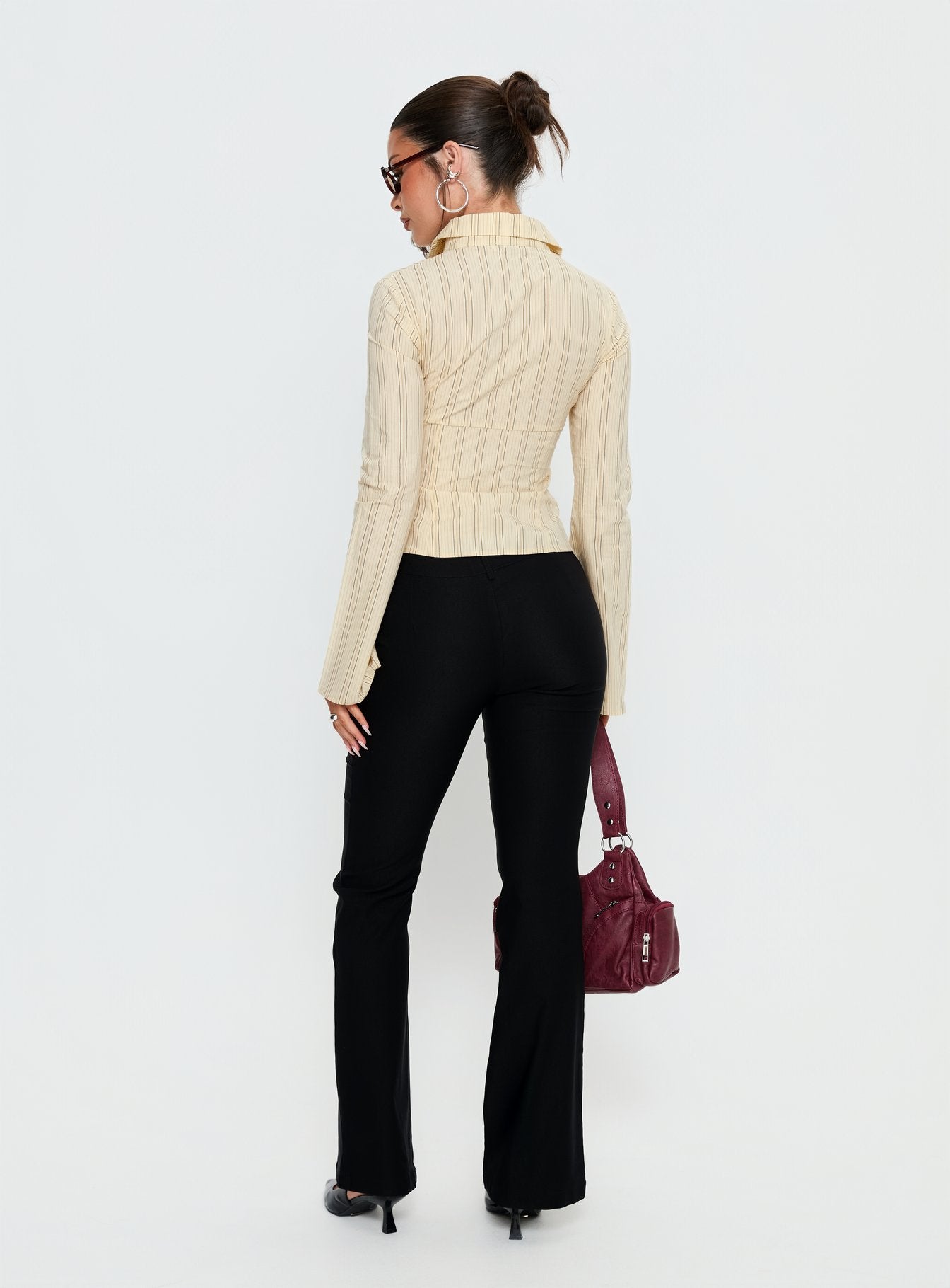 Dariana Flare Pants Black - Image 4