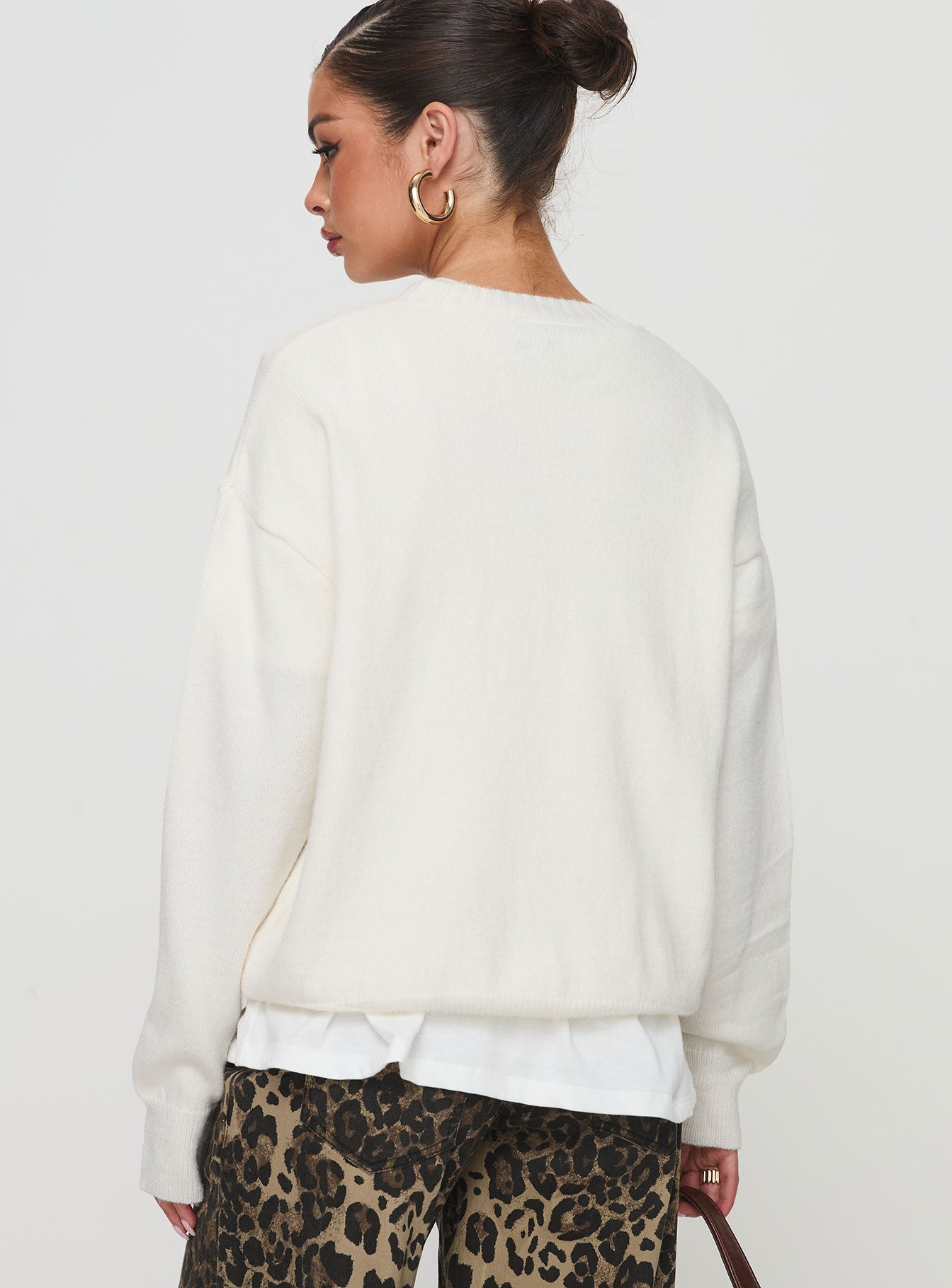 Cherry Dreams Knit Jumper Cream - Image 5