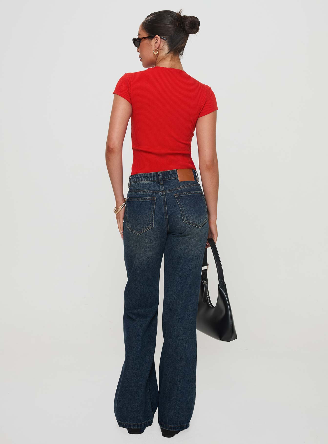 Cybele Mid Rise Straight Leg Jeans Dark Denim - Image 5