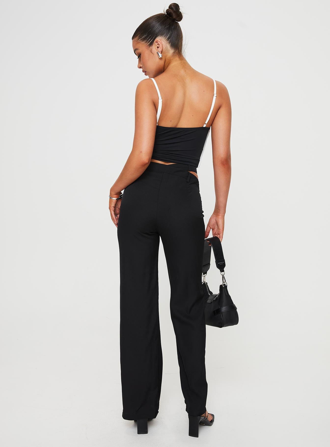 Arino Asymmetric Waistband Pants Black - Image 5