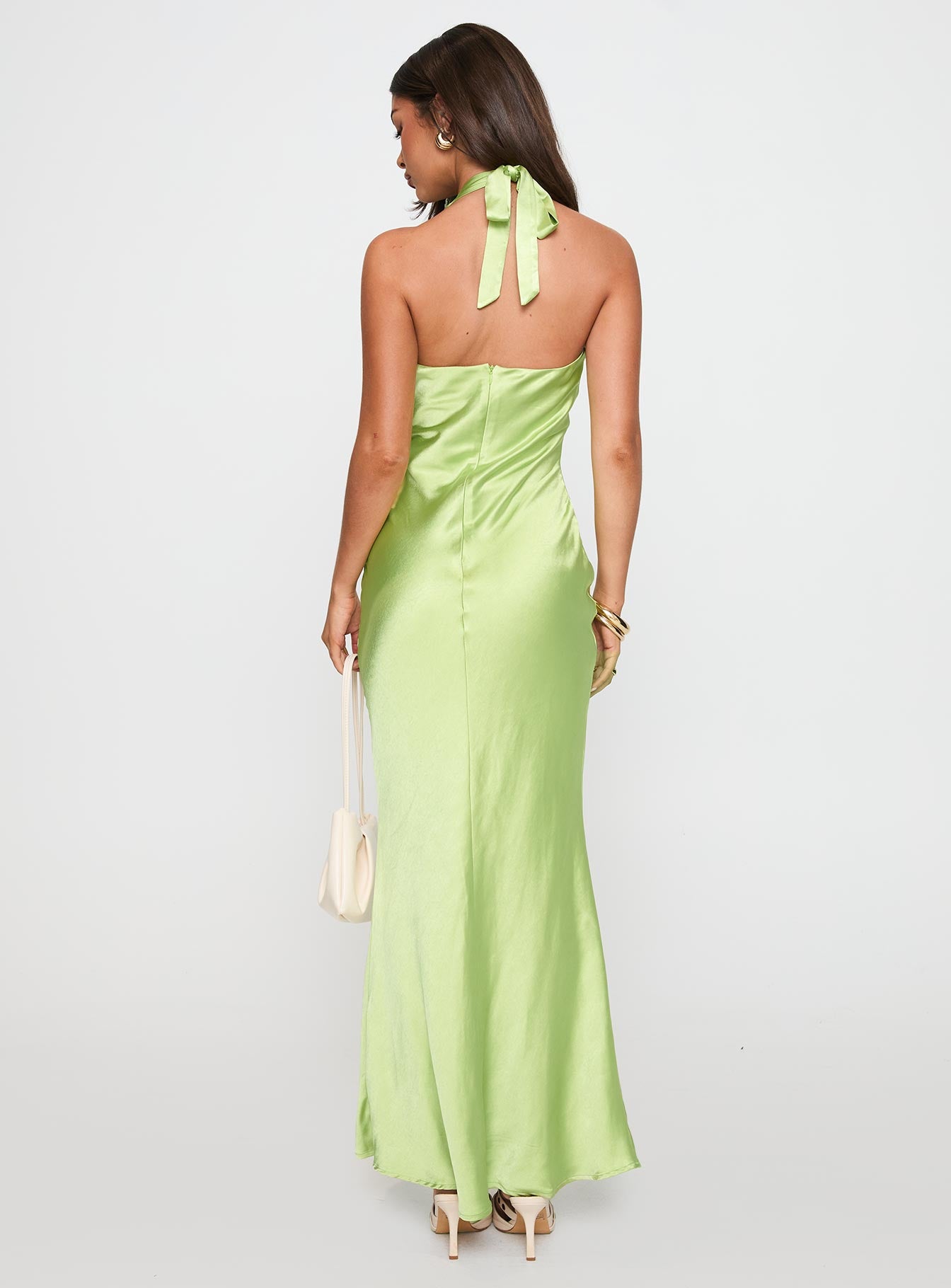 Gloriana Halter Maxi Dress Green - Image 5