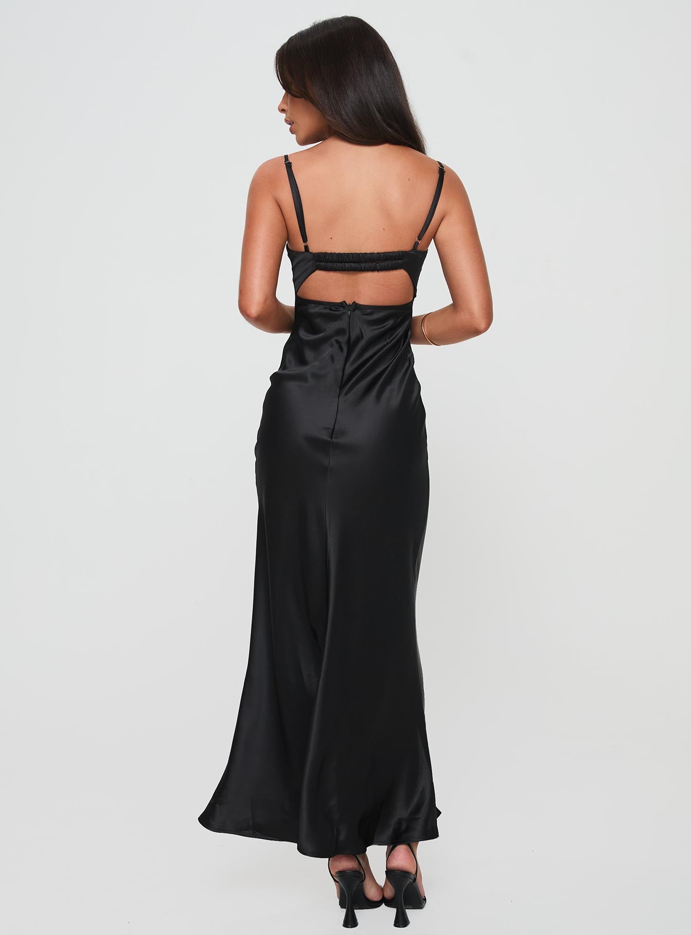 Fadyen Bias Cut Maxi Dress Black Petite - Image 3