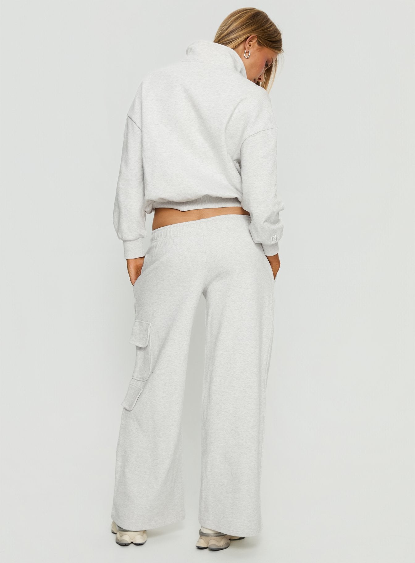 Rozanna Cargo Sweat Pants Grey Marle - Image 4