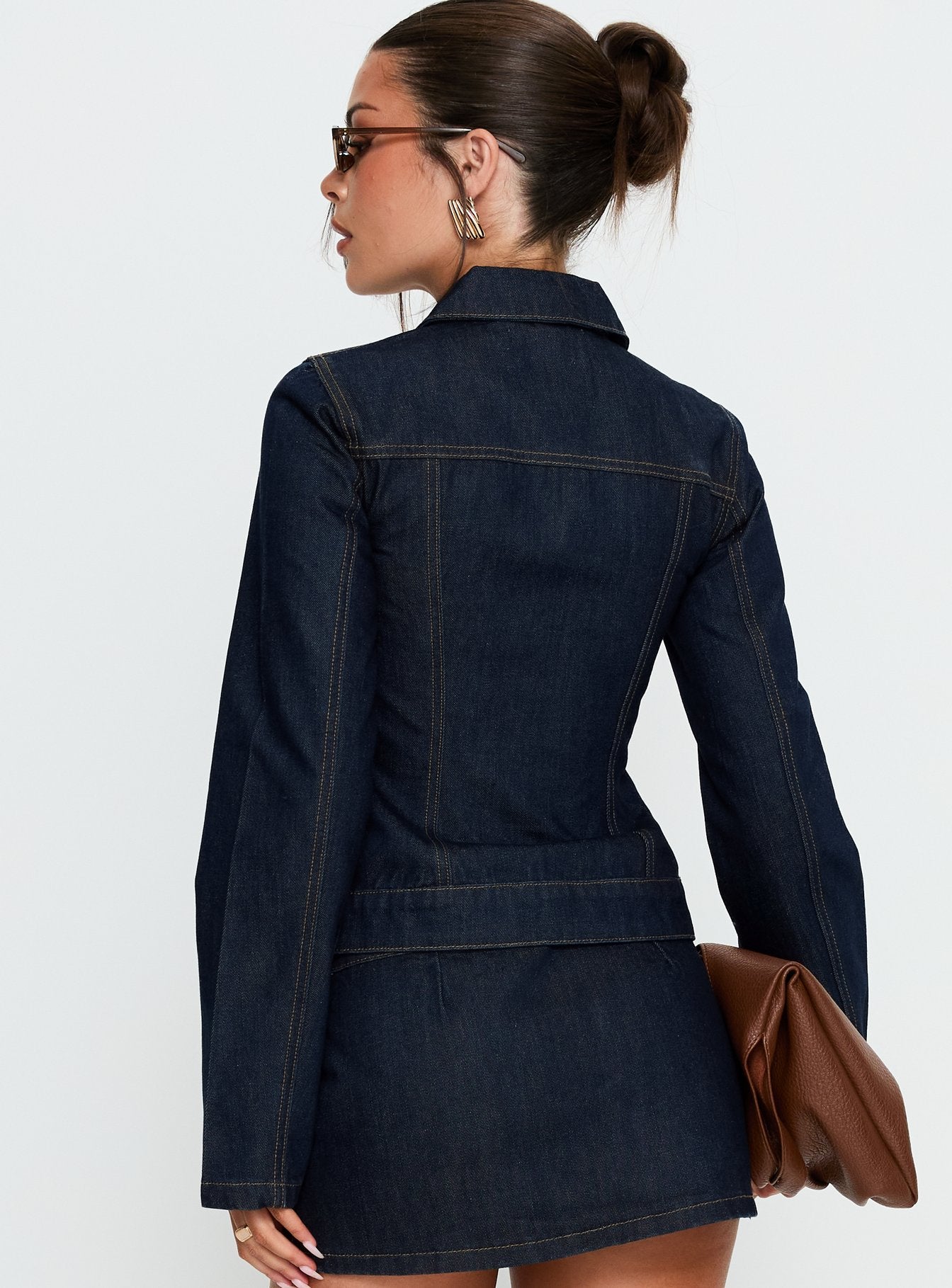 Cristen Cadet Buckle Denim Jacket Indigo - Image 5