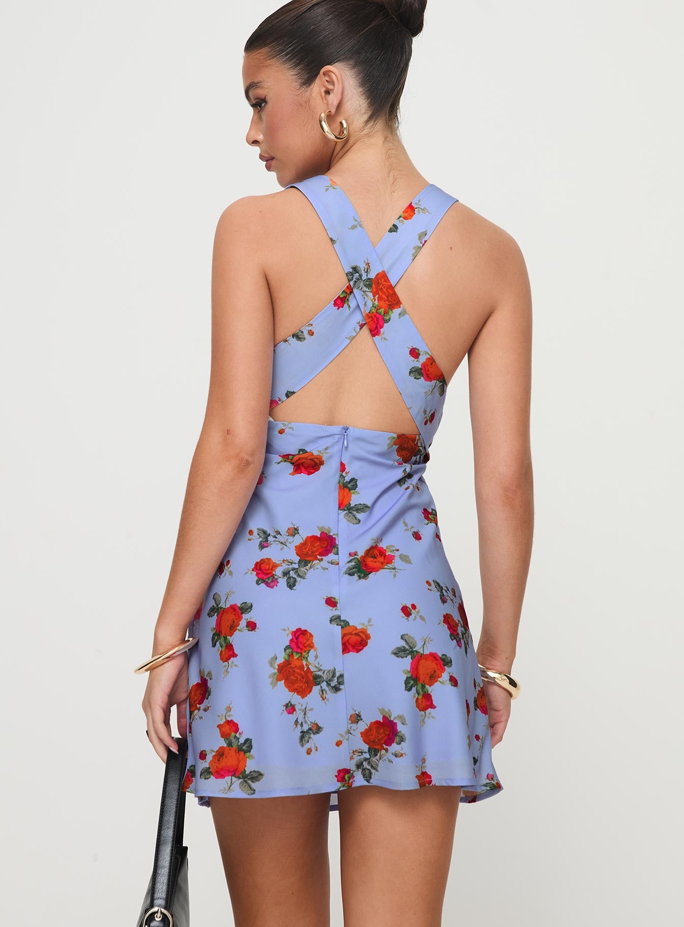 Connelly Mini Dress Blue Floral - Image 5