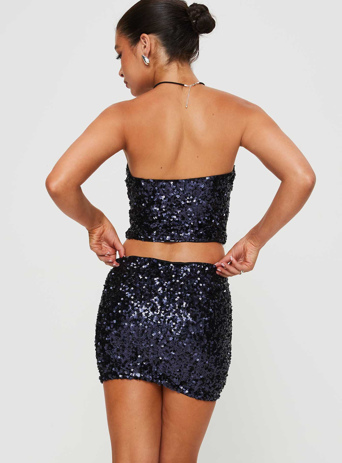 Moonlight Mini Skirt Navy - Image 7