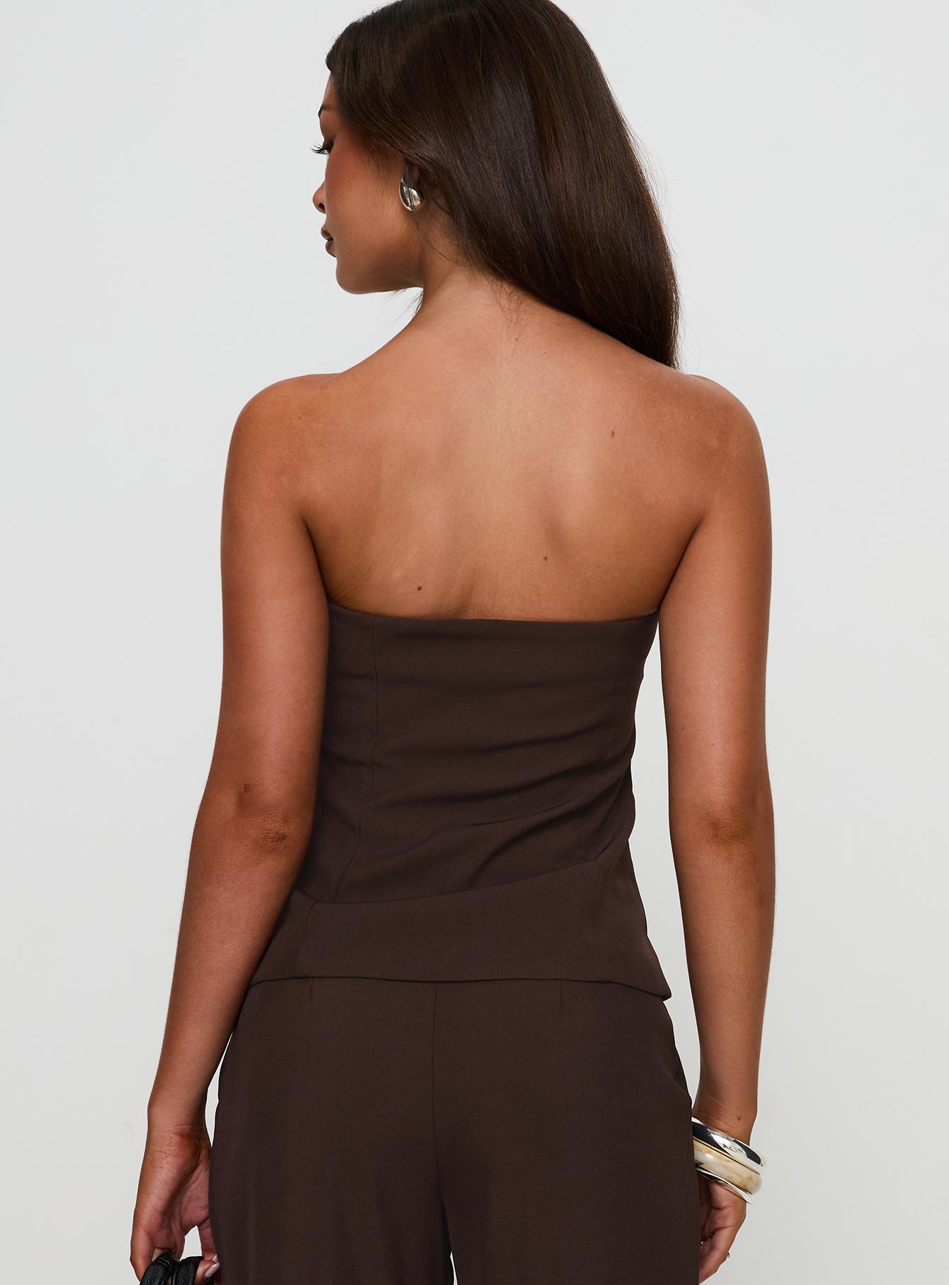 Irresistible Strapless Top Chocolate Petite - Image 5